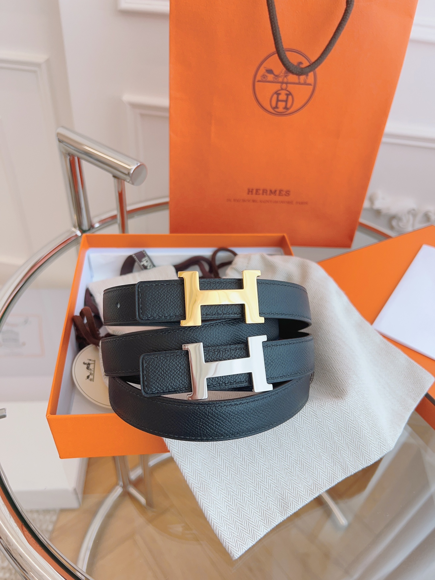 Hermès Female Basic Belt Black S-m