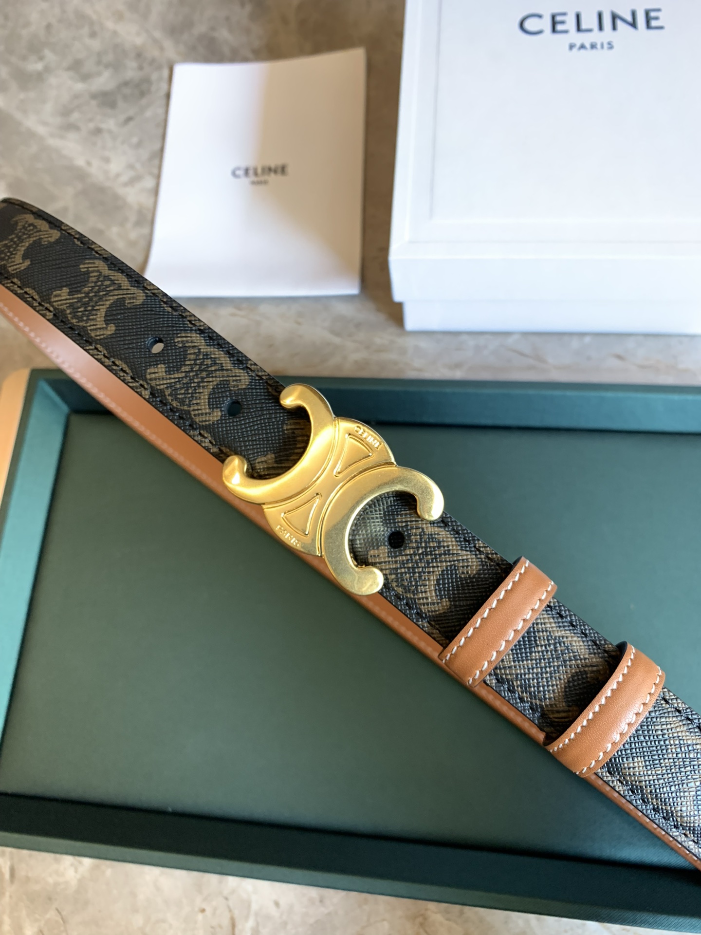 Celine Female Leather Belt Cow Leather 13514-m-l