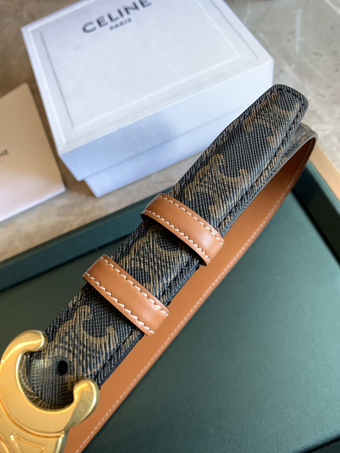 Celine Female Leather Belt Cow Leather 13514-m-l