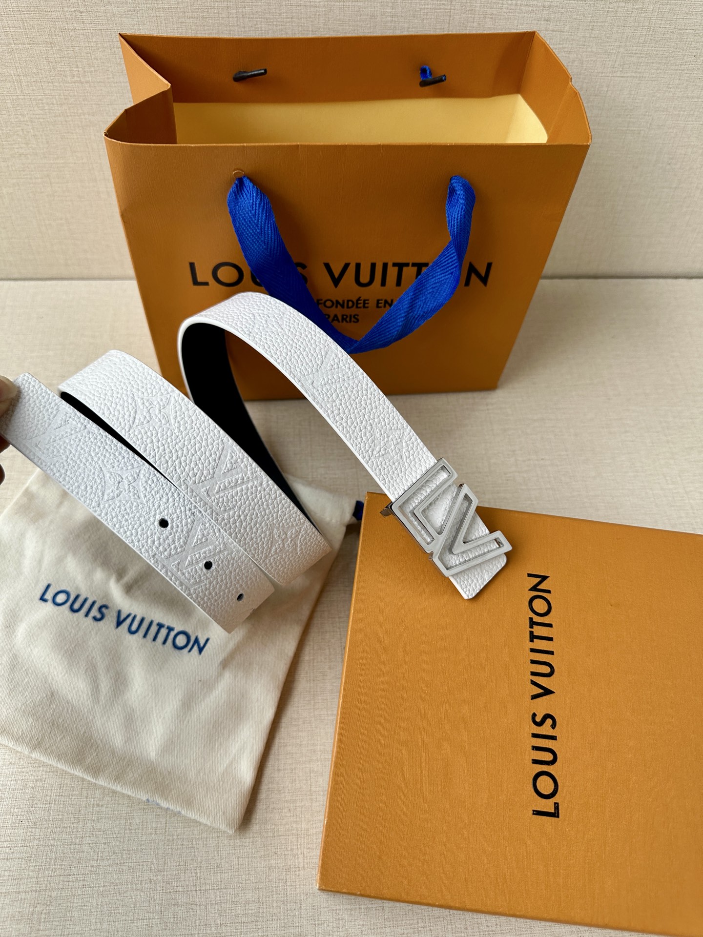 Louis Vuitton Female Leather Belt Top Grain Leather 13514-m-l