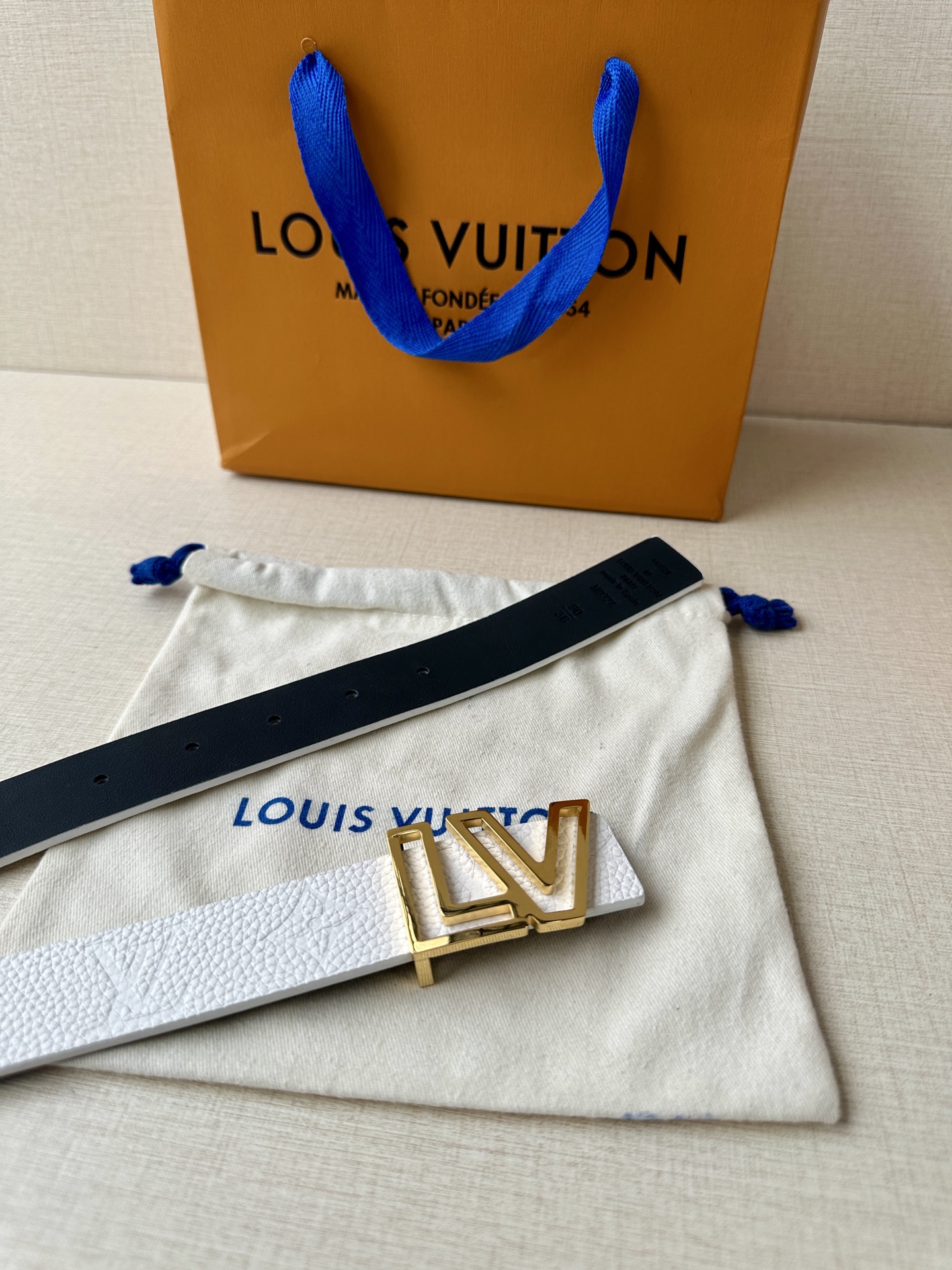 Louis Vuitton Female Leather Belt Top Grain Leather 13514-m-l