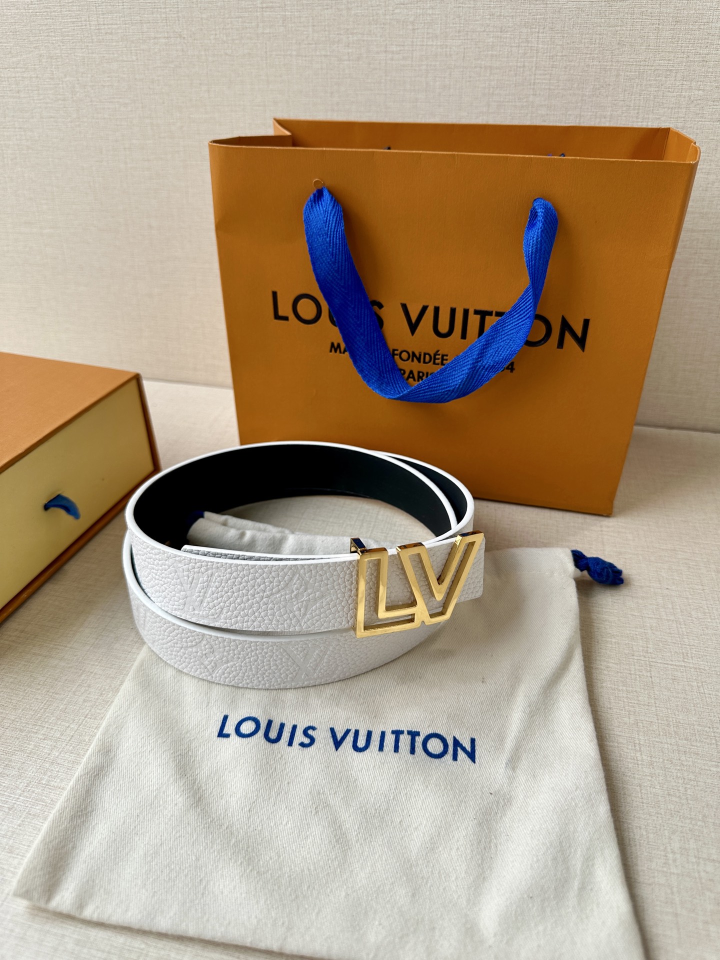 Louis Vuitton Female Leather Belt Top Grain Leather 13514-m-l