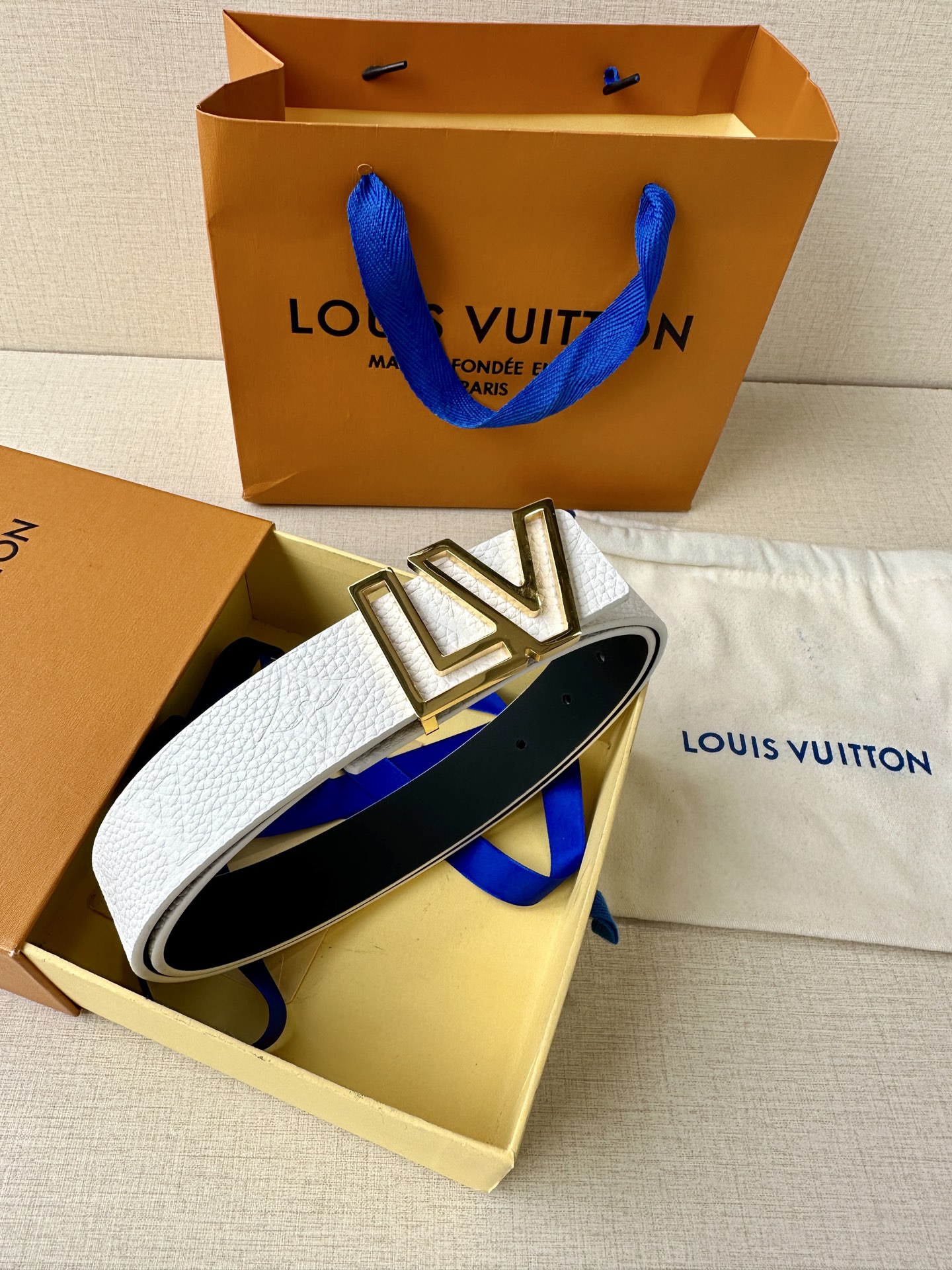 Louis Vuitton Female Leather Belt Top Grain Leather 13514-m-l