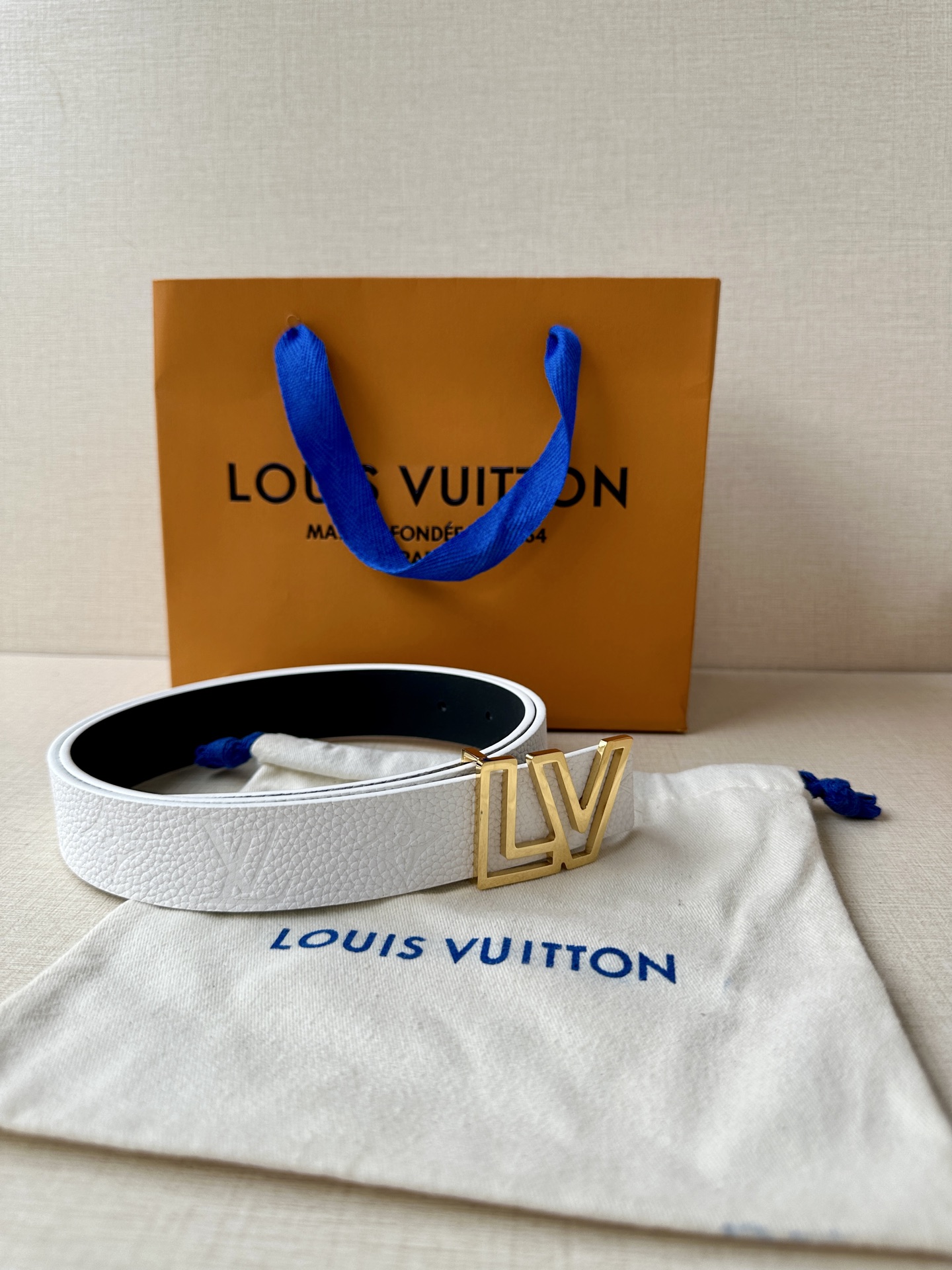 Louis Vuitton Female Leather Belt Top Grain Leather 13514-m-l