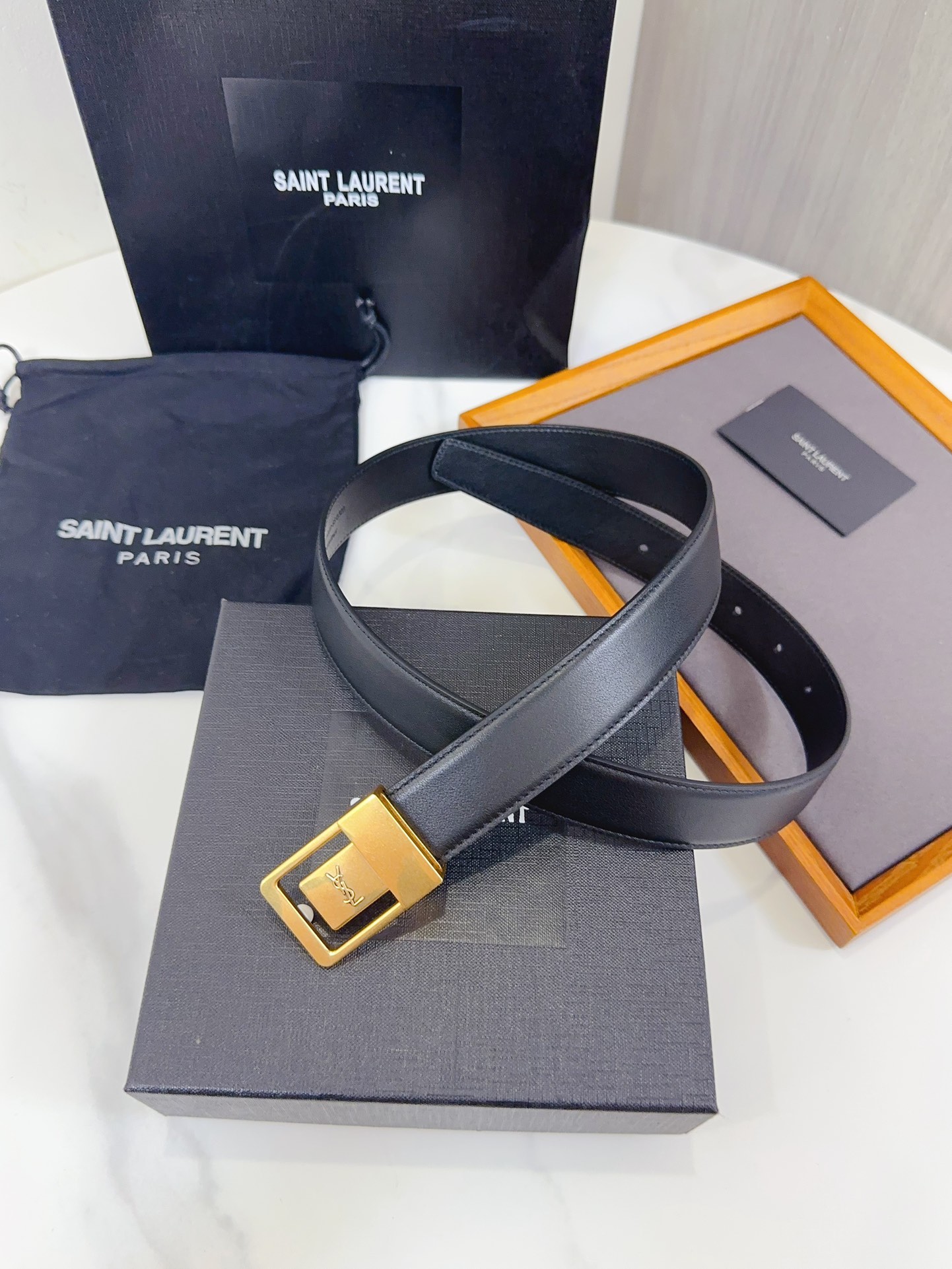 Saint Laurent Female Leather Belt S-m-l