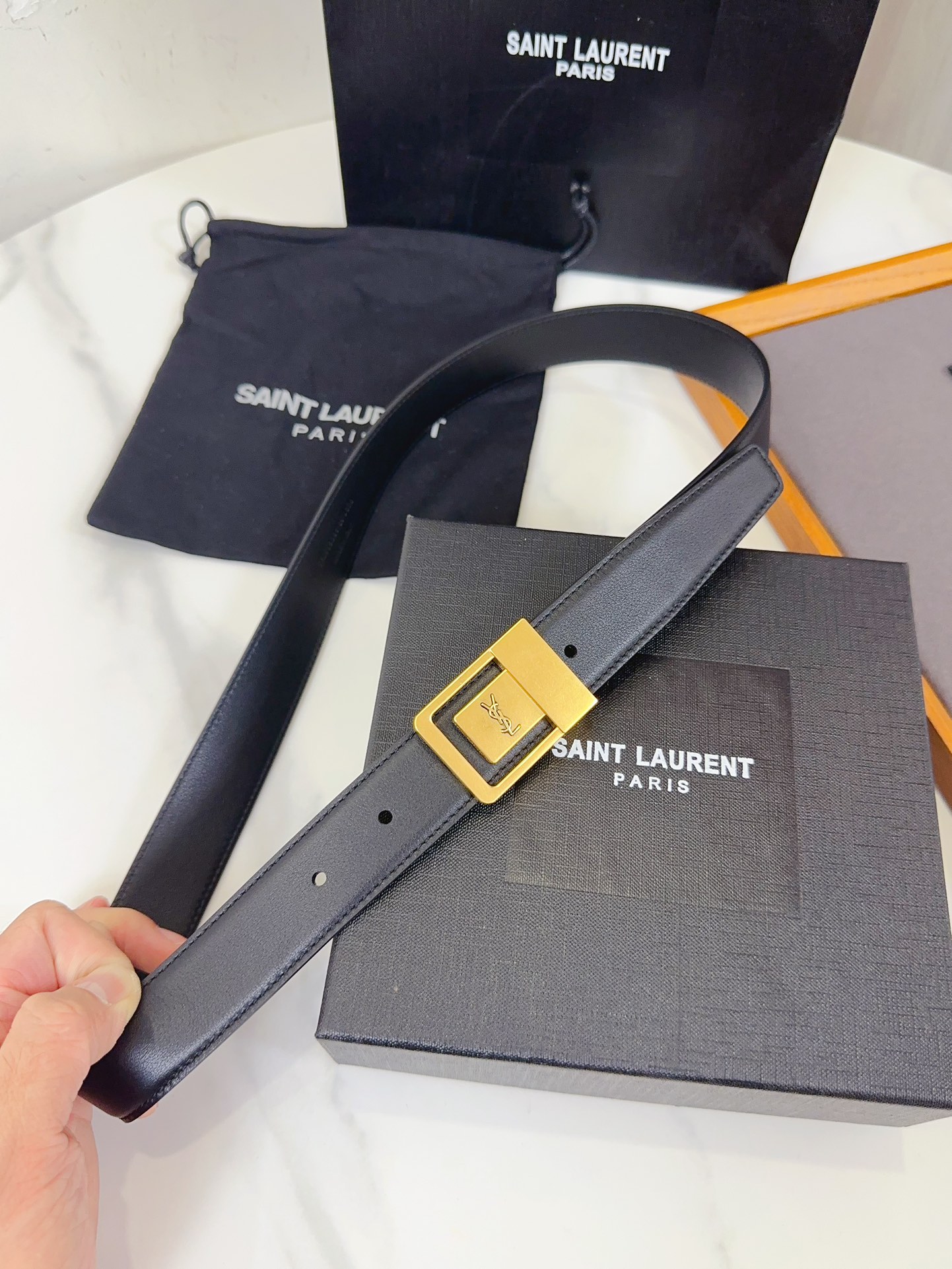 Saint Laurent Female Leather Belt S-m-l