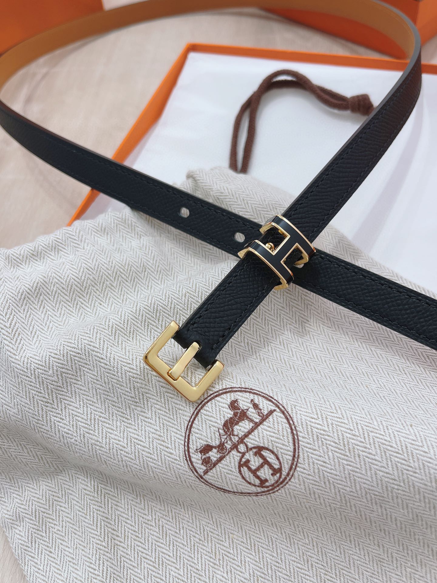 Hermès Female Pin Buckle Belt Cow Leather 13514-s-m