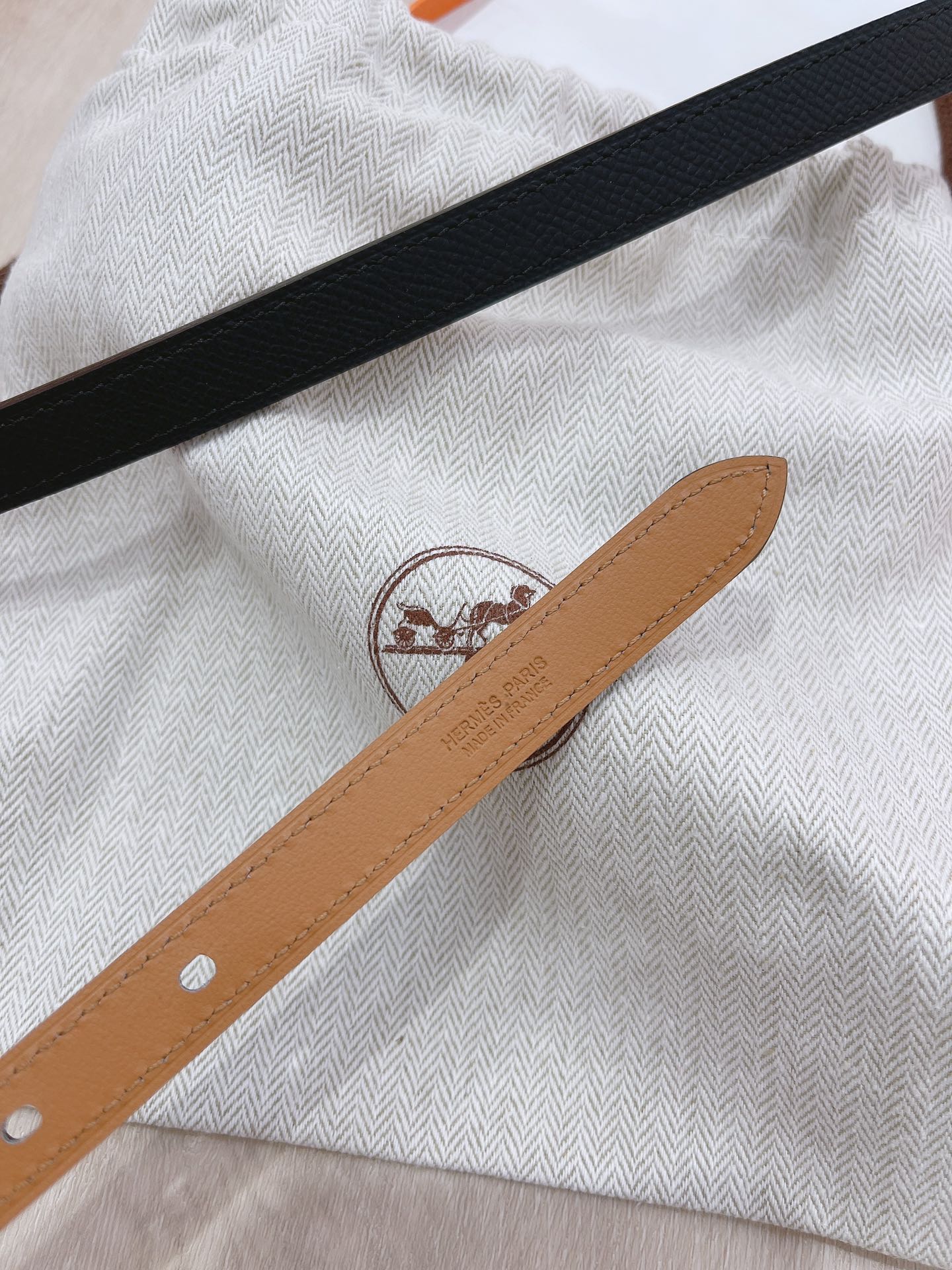 Hermès Female Pin Buckle Belt Cow Leather 13514-s-m