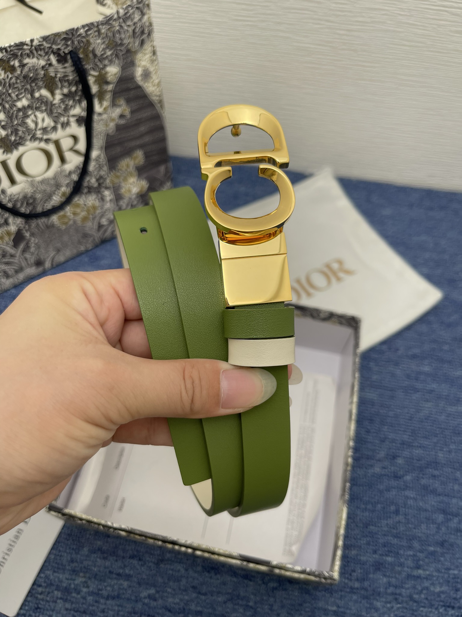 Dior Female Basic Belt Cow Leather Black Adjustable 13514-m