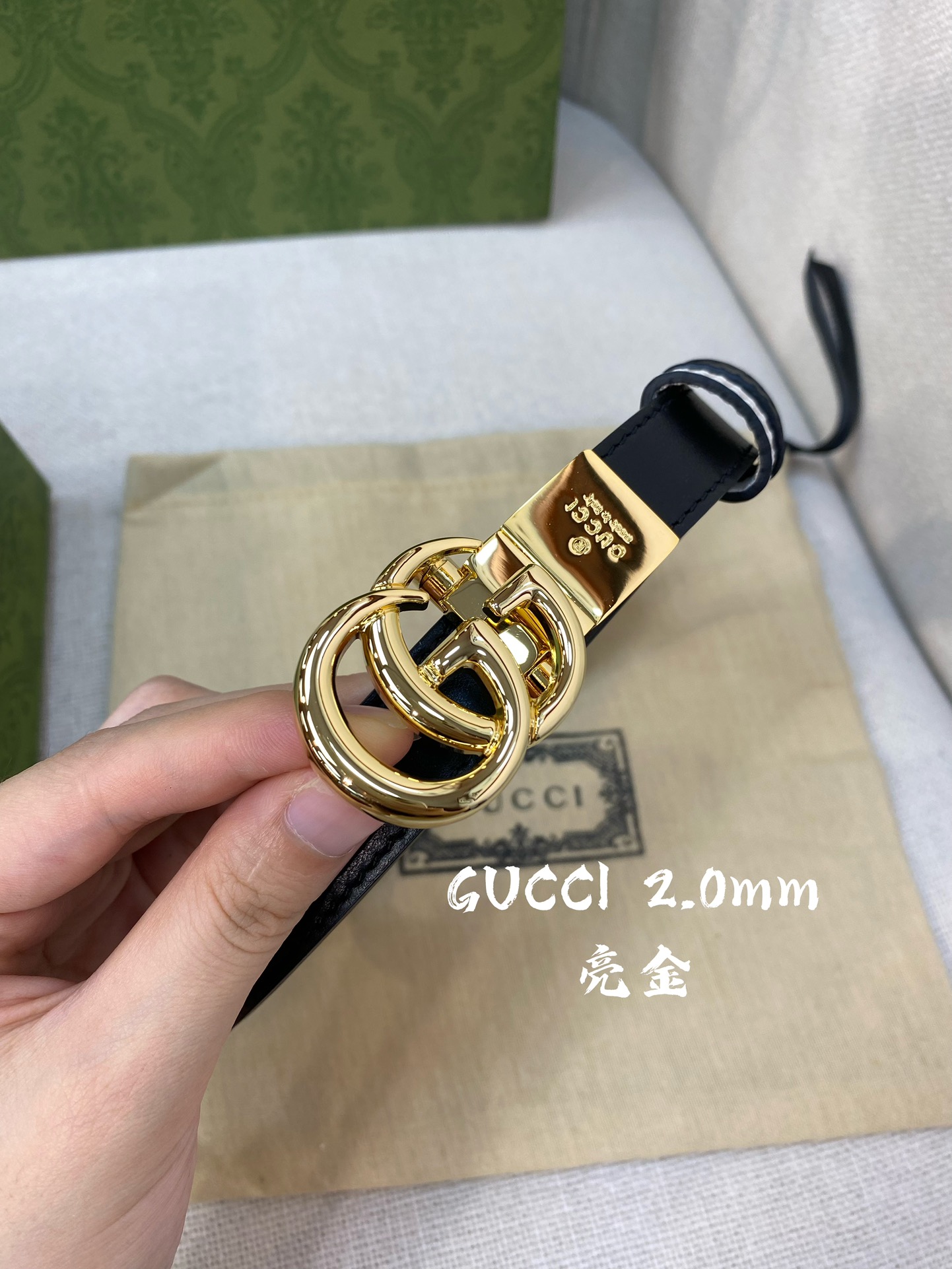 Gucci Female Basic Belt Cow Leather 20mm