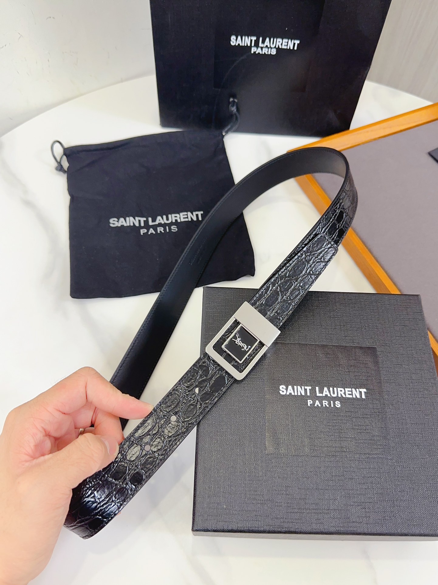 Saint Laurent Female Leather Belt S-m-l