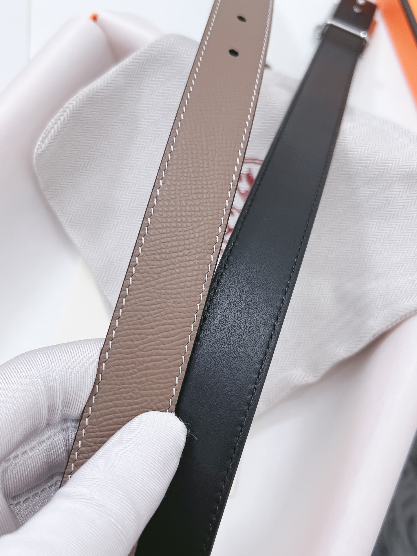 Hermès Female Basic Belt Cow Leather Black 110cm-m