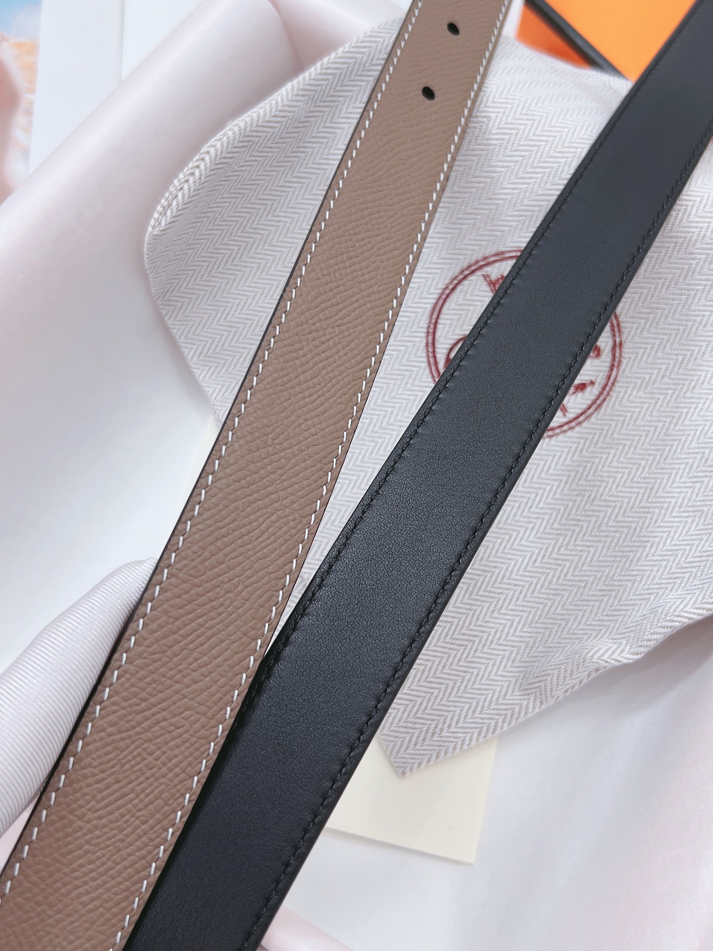 Hermès Female Basic Belt Cow Leather Black 110cm-m