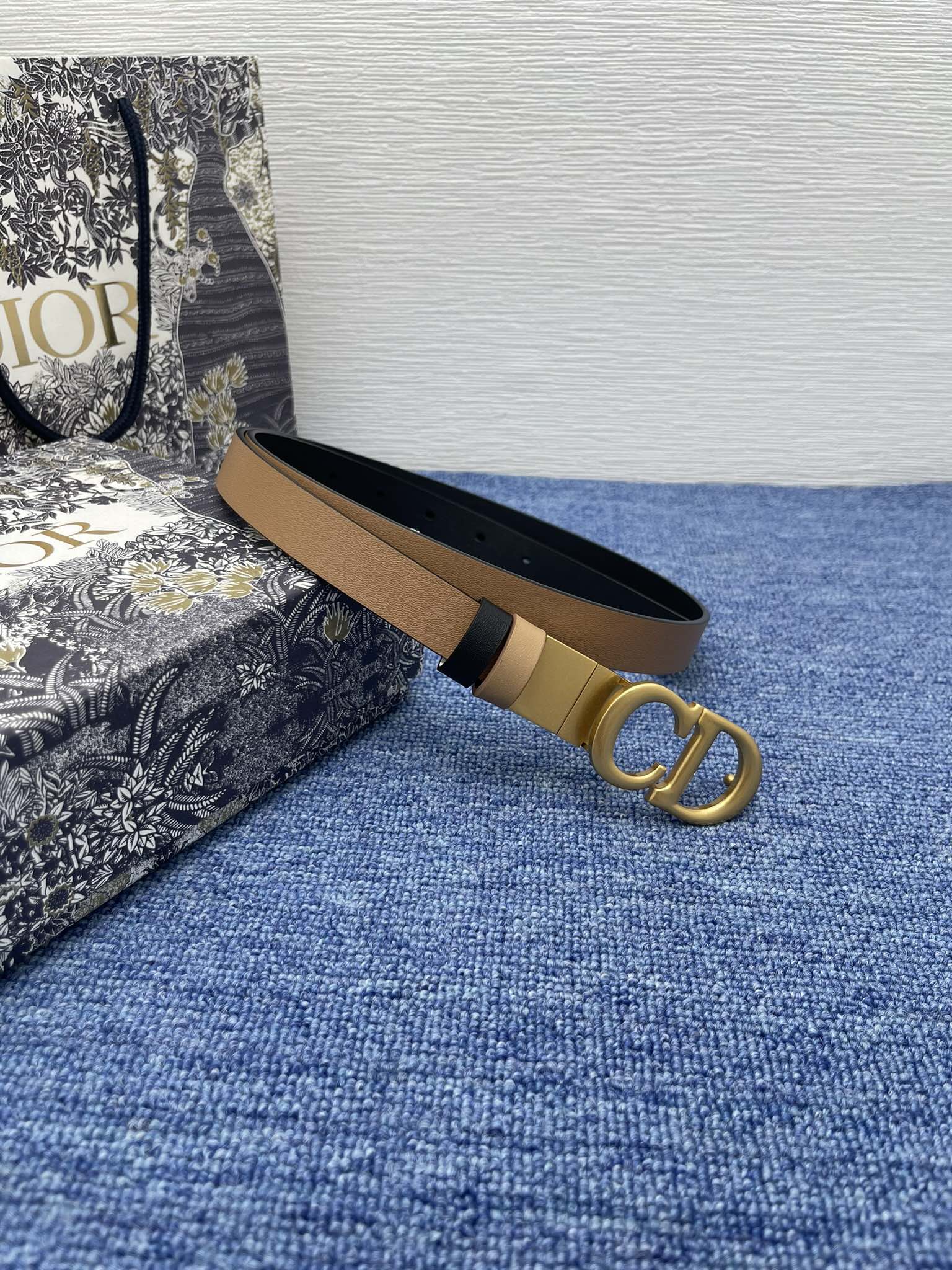 Dior Female Basic Belt Cow Leather Black Adjustable M