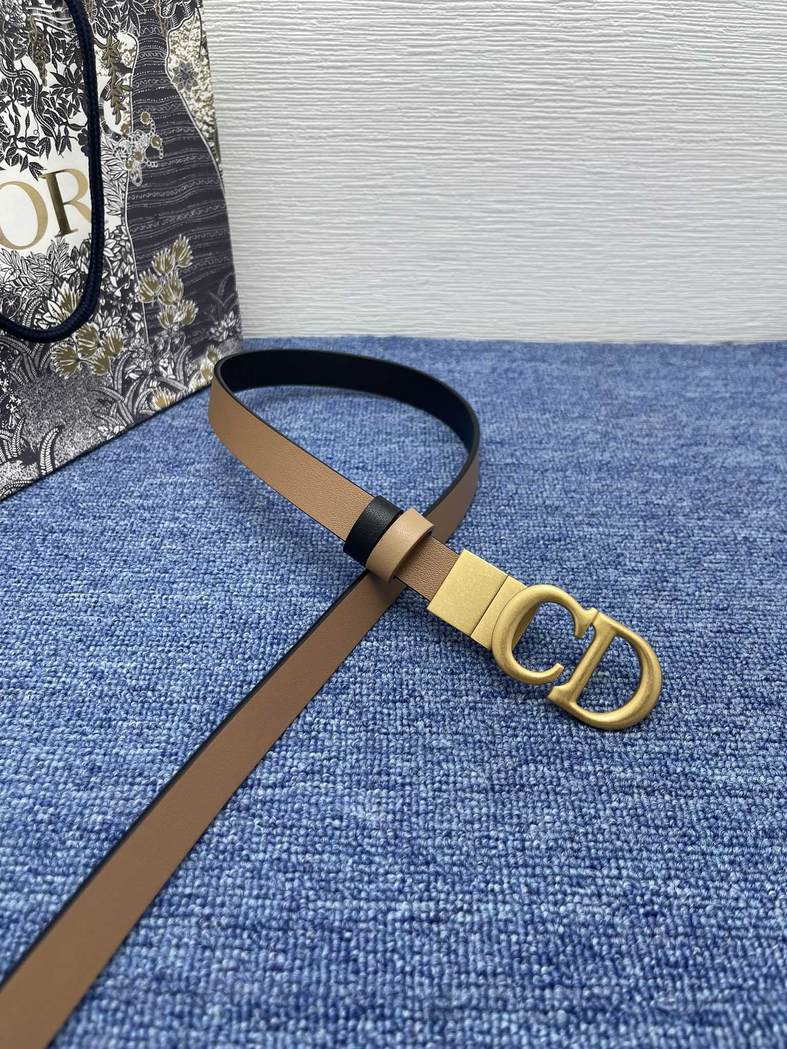 Dior Female Basic Belt Cow Leather Black Adjustable M