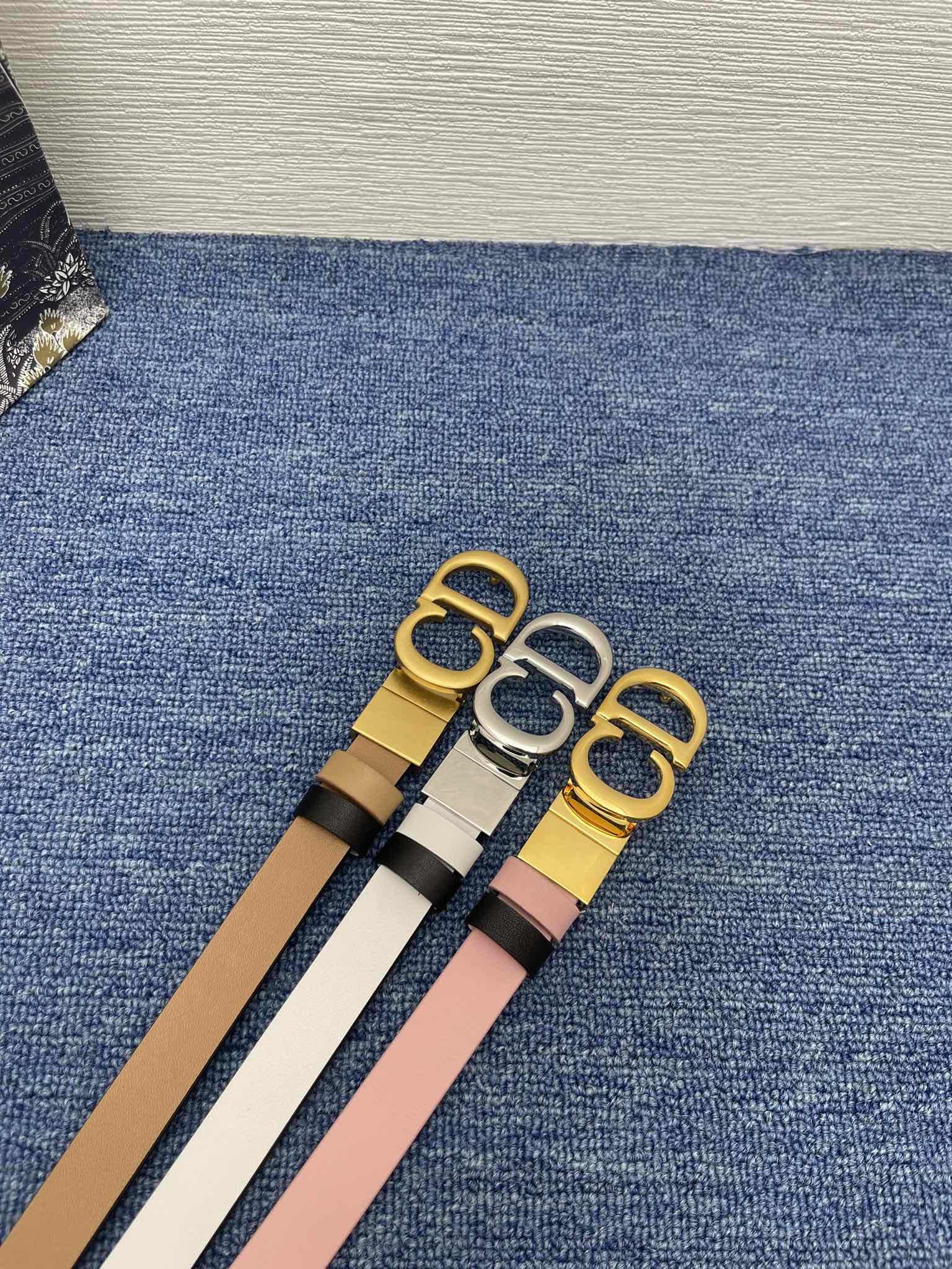 Dior Female Basic Belt Cow Leather Black Adjustable M