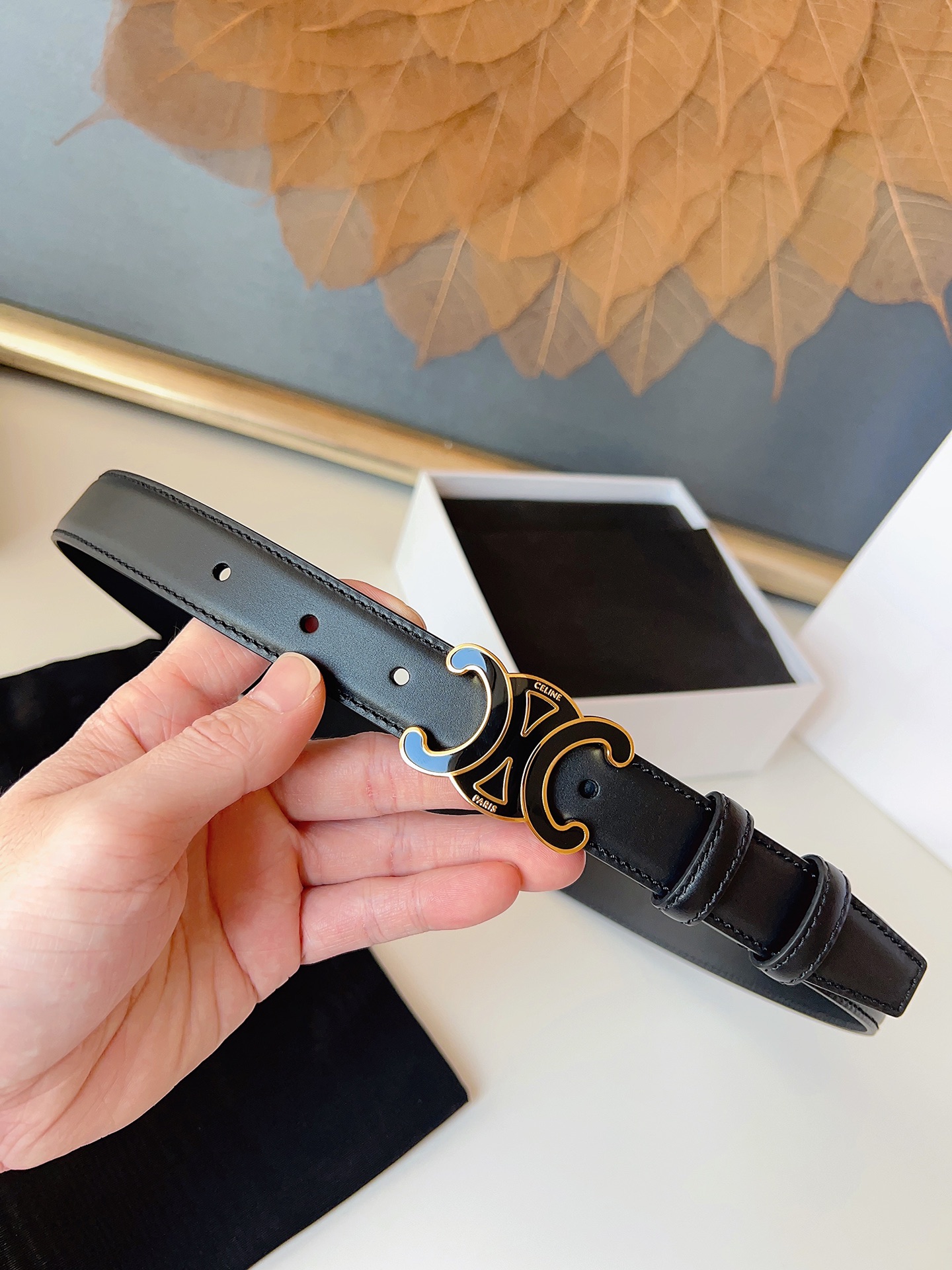 Celine Female Basic Belt Gold M-l