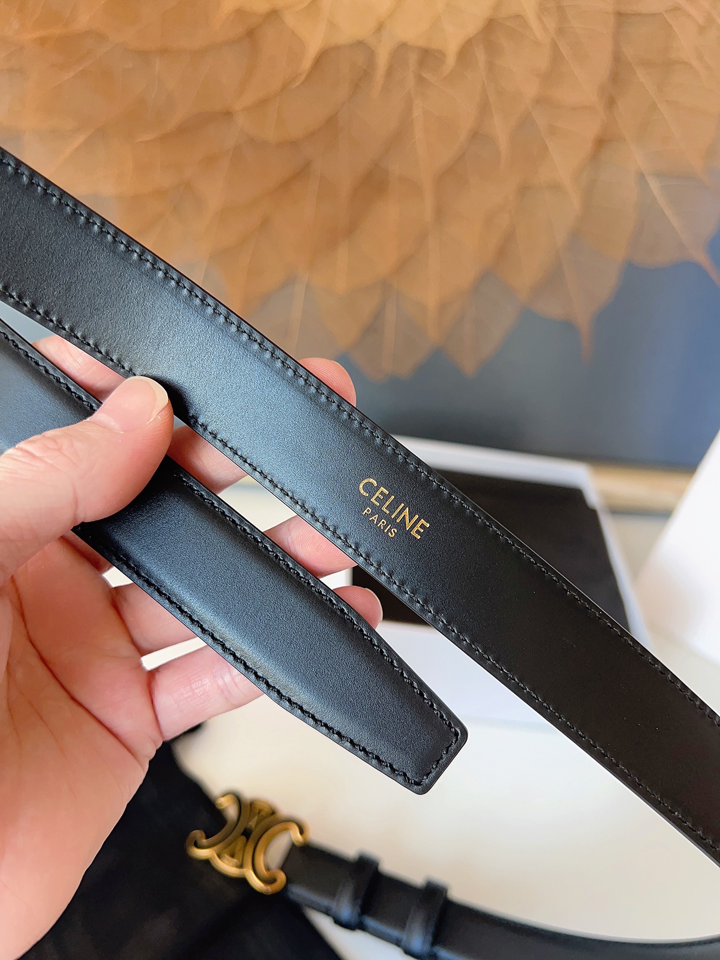 Celine Female Basic Belt Gold M-l