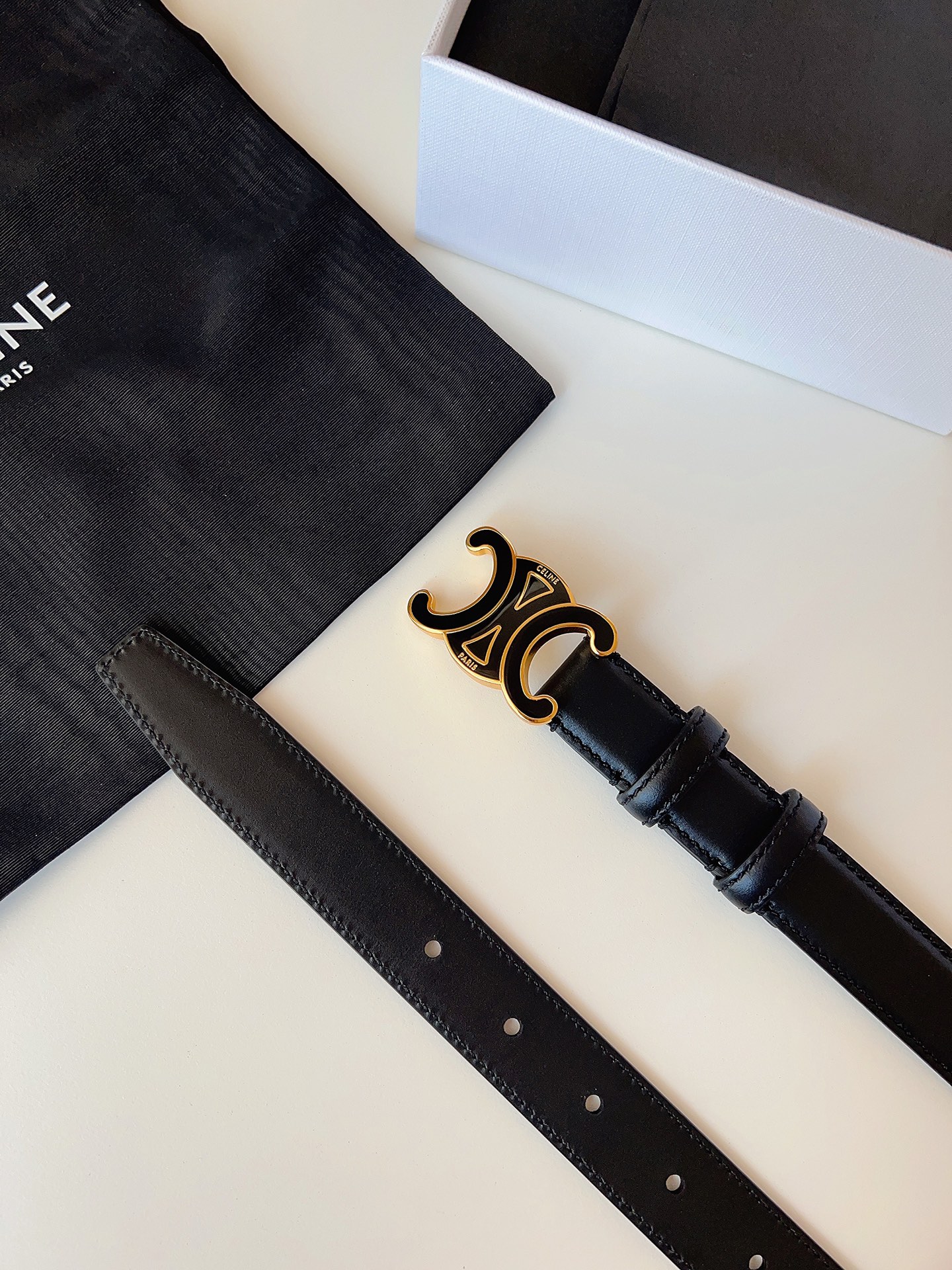 Celine Female Basic Belt Gold M-l