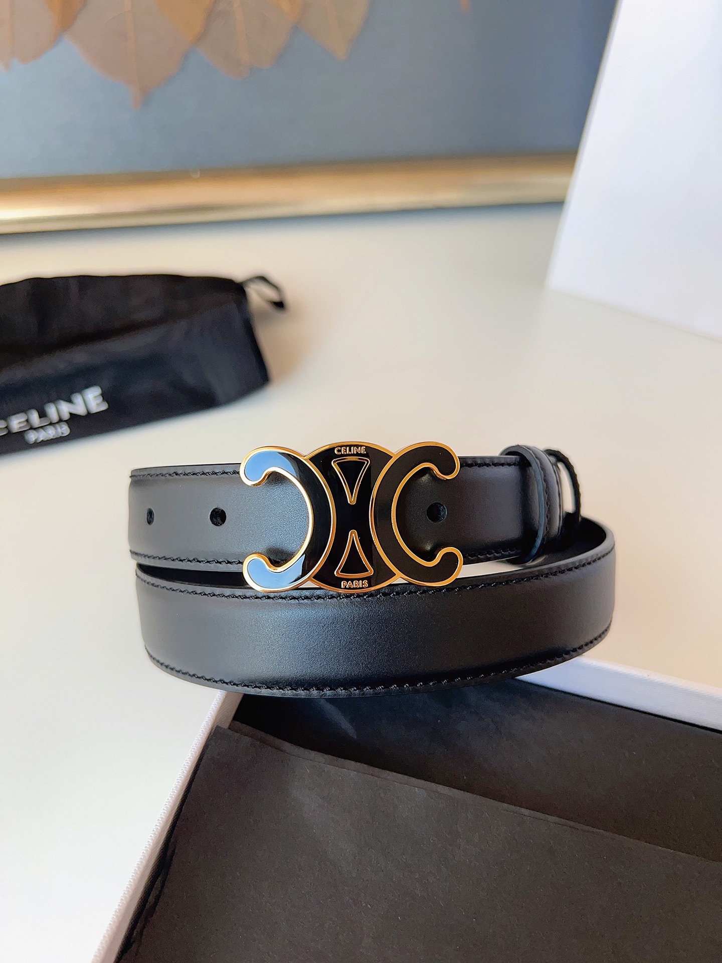 Celine Female Basic Belt Gold M-l