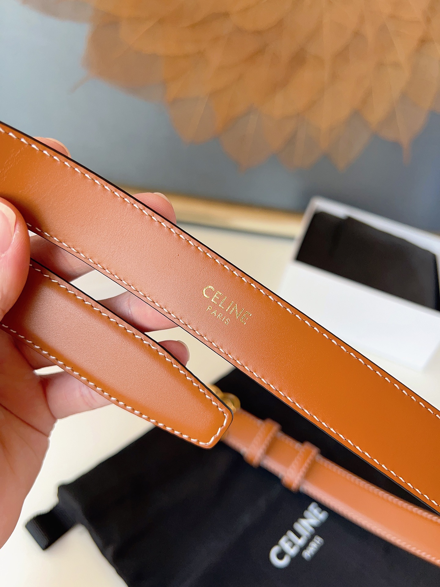 Celine Female Basic Belt Gold M-l