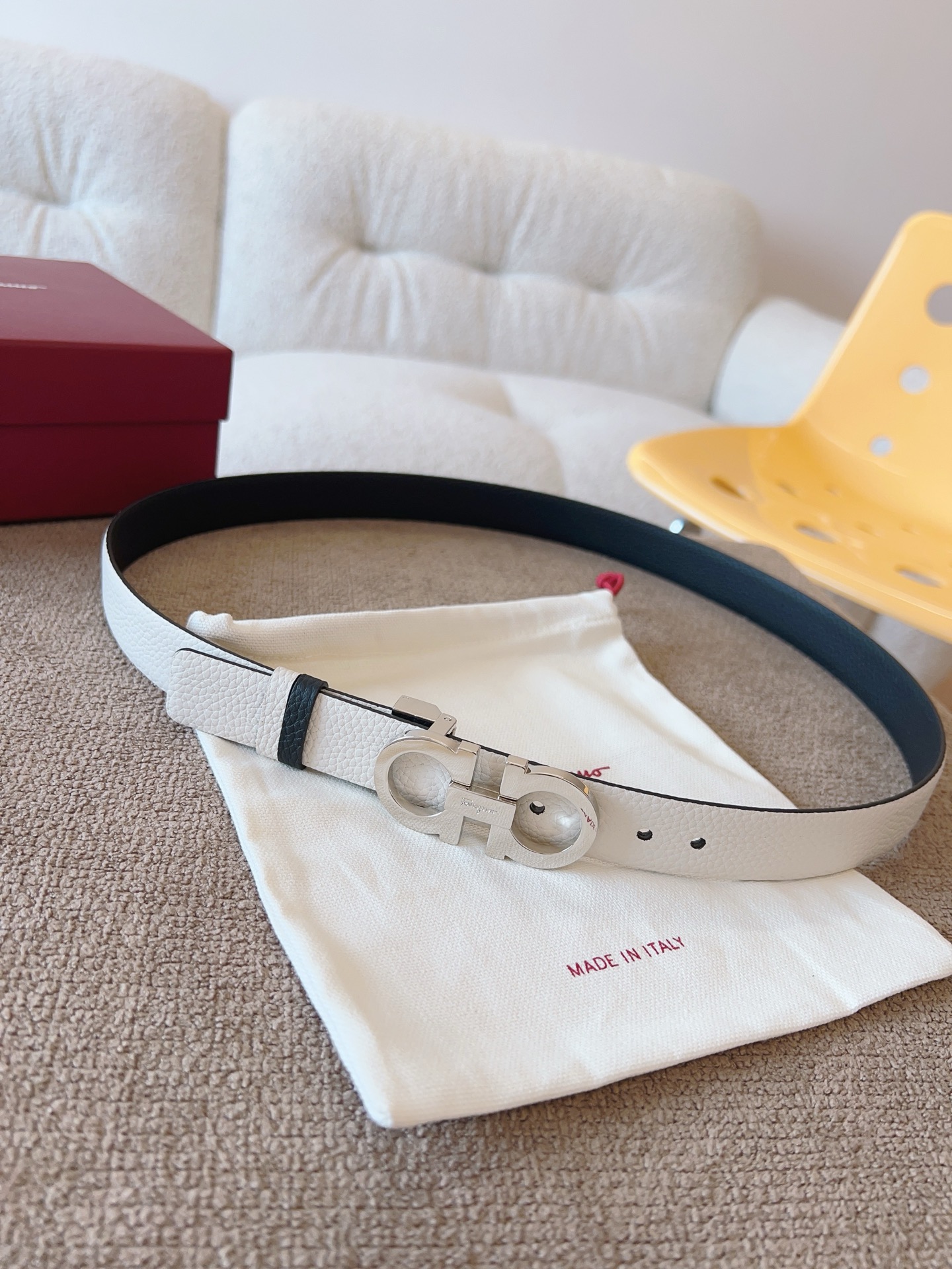 Salvatore Ferragamo Female Leather Belt Top Grain Leather M