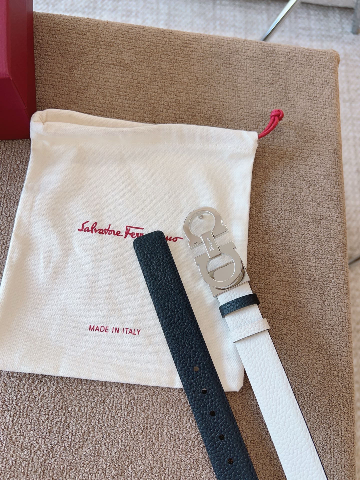 Salvatore Ferragamo Female Leather Belt Top Grain Leather M