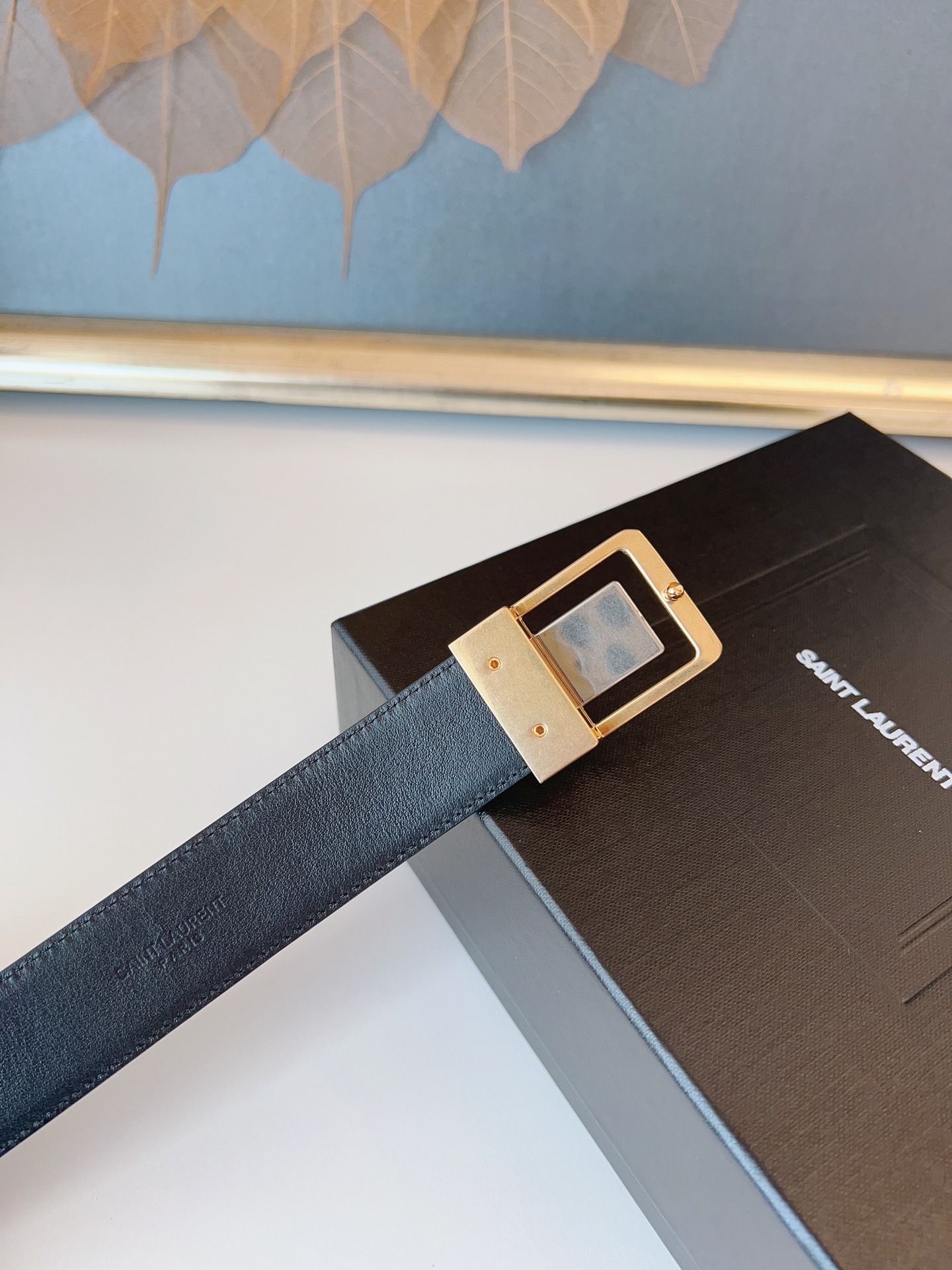 Saint Laurent Female Leather Belt S-m-l