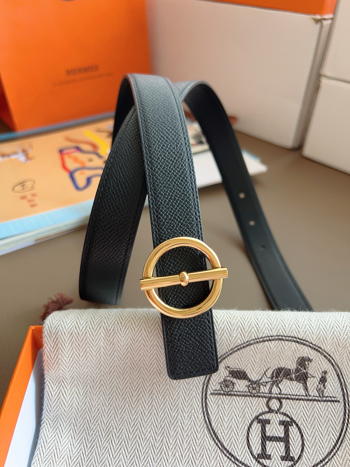 Hermès Female Basic Belt Black S-m
