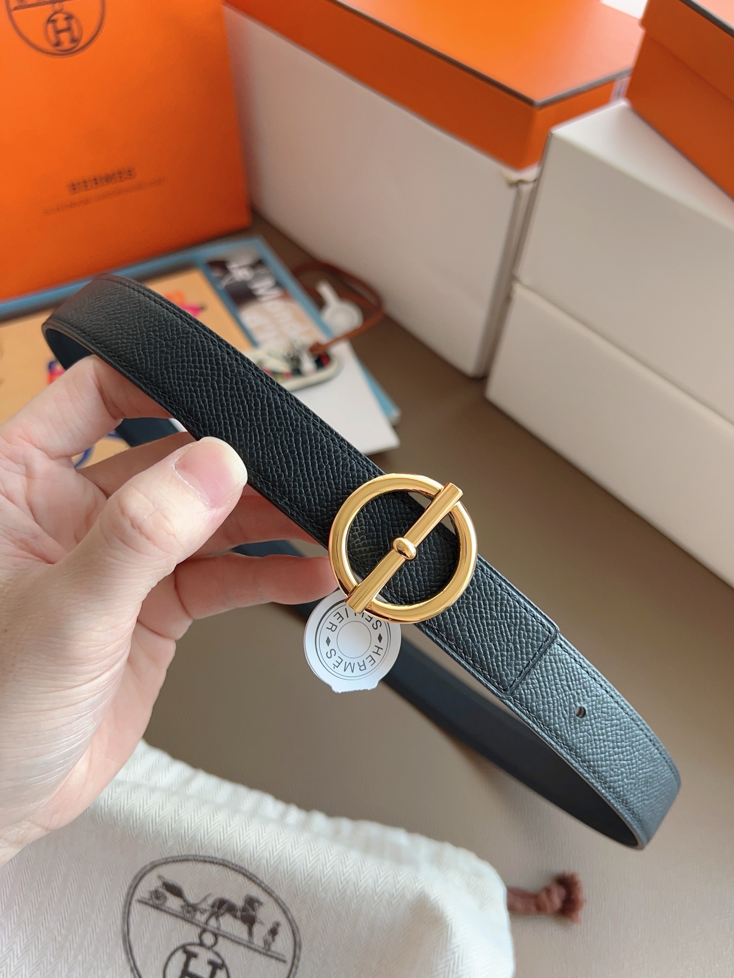 Hermès Female Basic Belt Black S-m