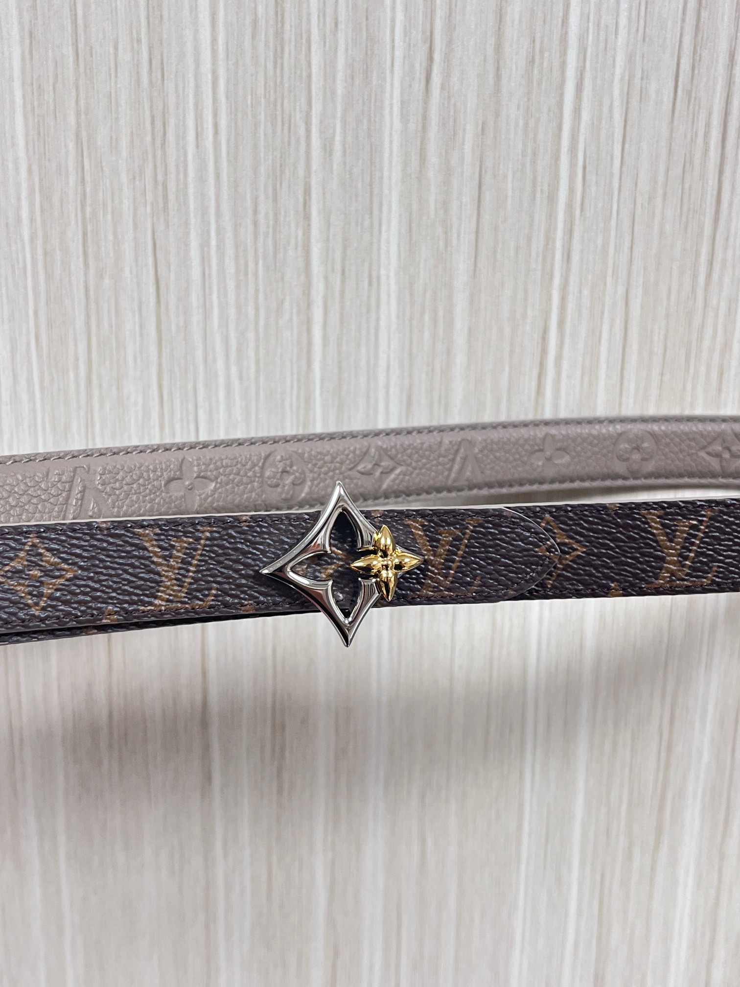 Female Basic Belt Cow Leather Gray