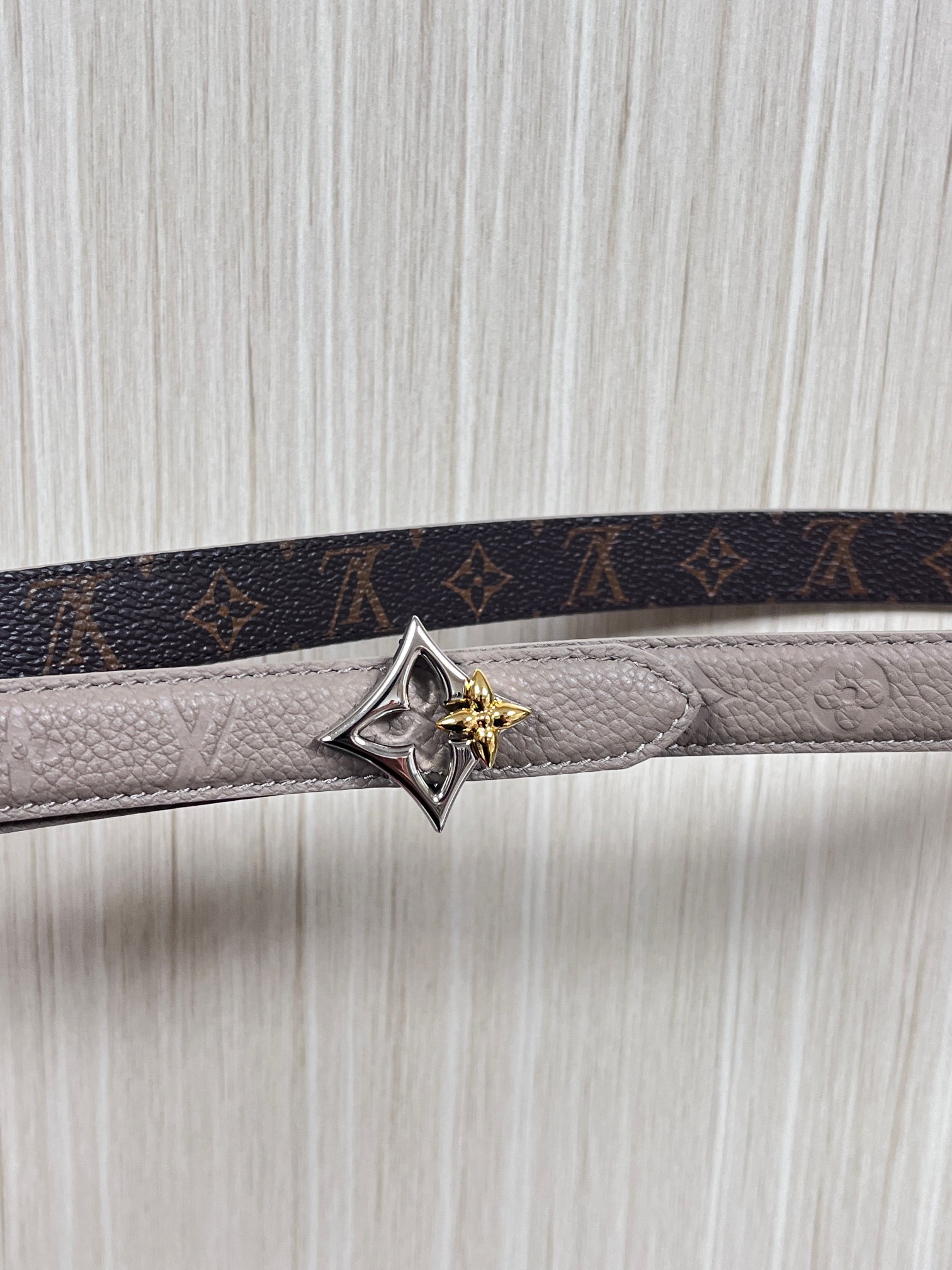Female Basic Belt Cow Leather Gray