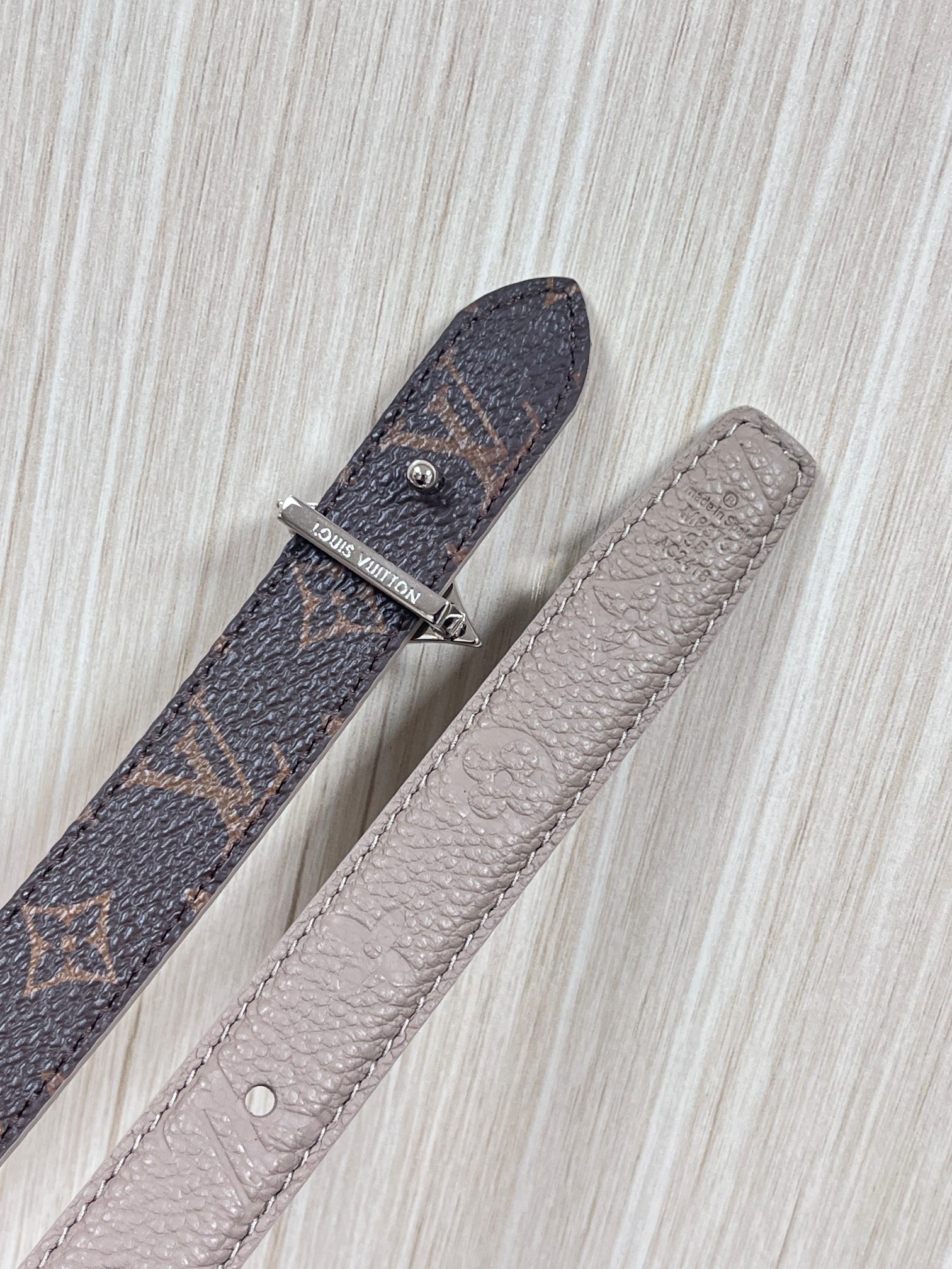 Female Basic Belt Cow Leather Gray