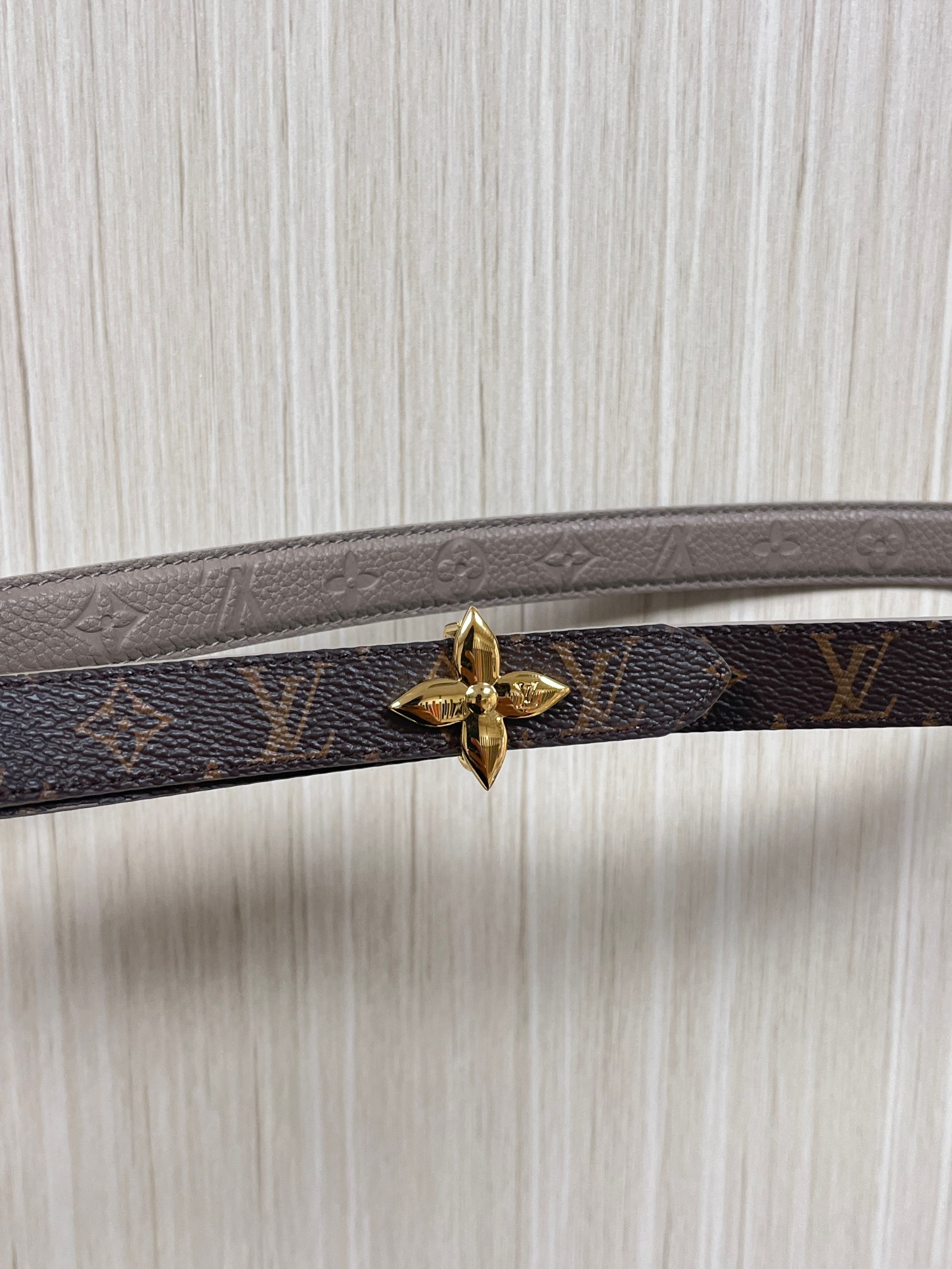 Female Basic Belt Cow Leather Gray