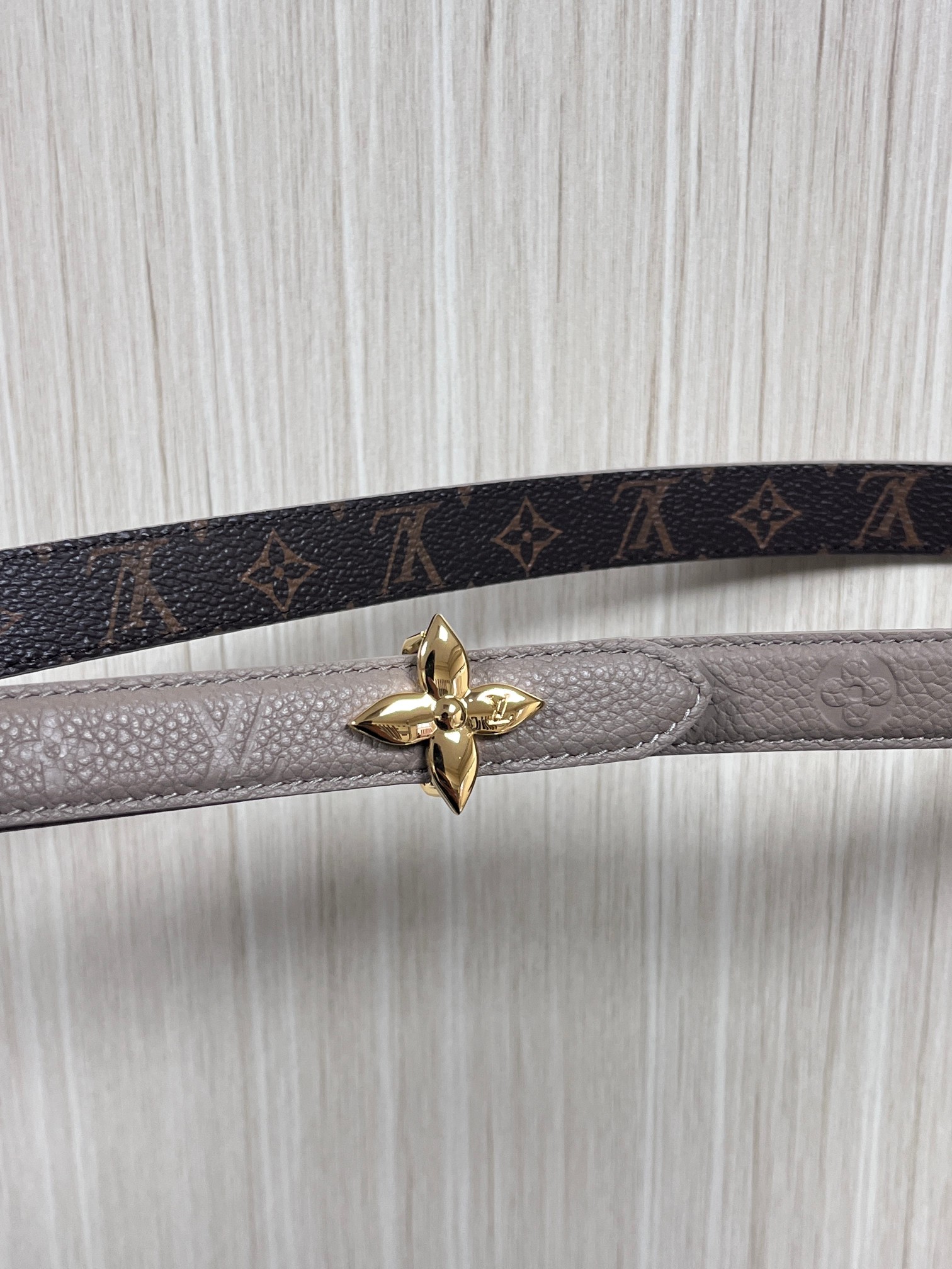 Female Basic Belt Cow Leather Gray