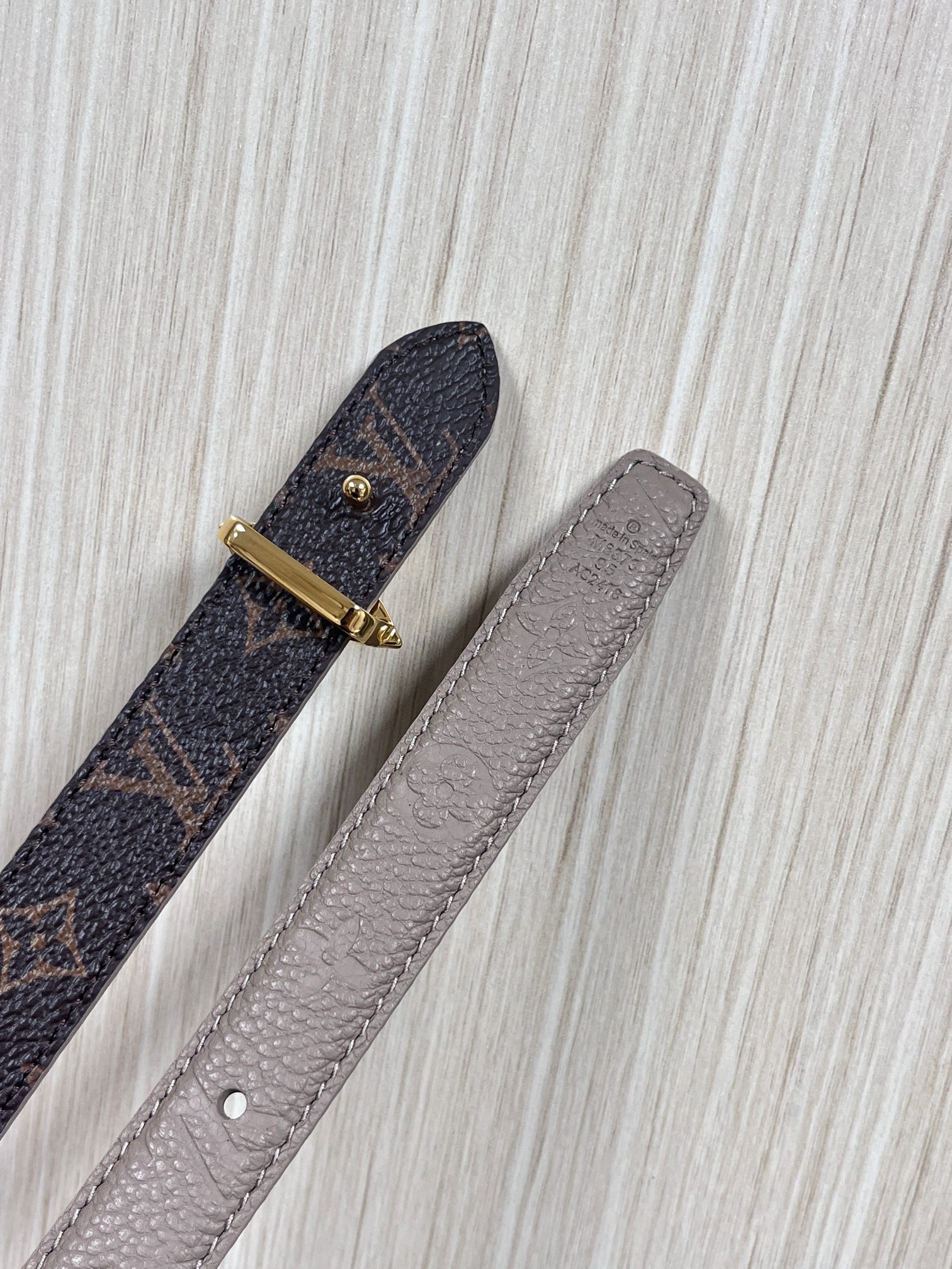Female Basic Belt Cow Leather Gray