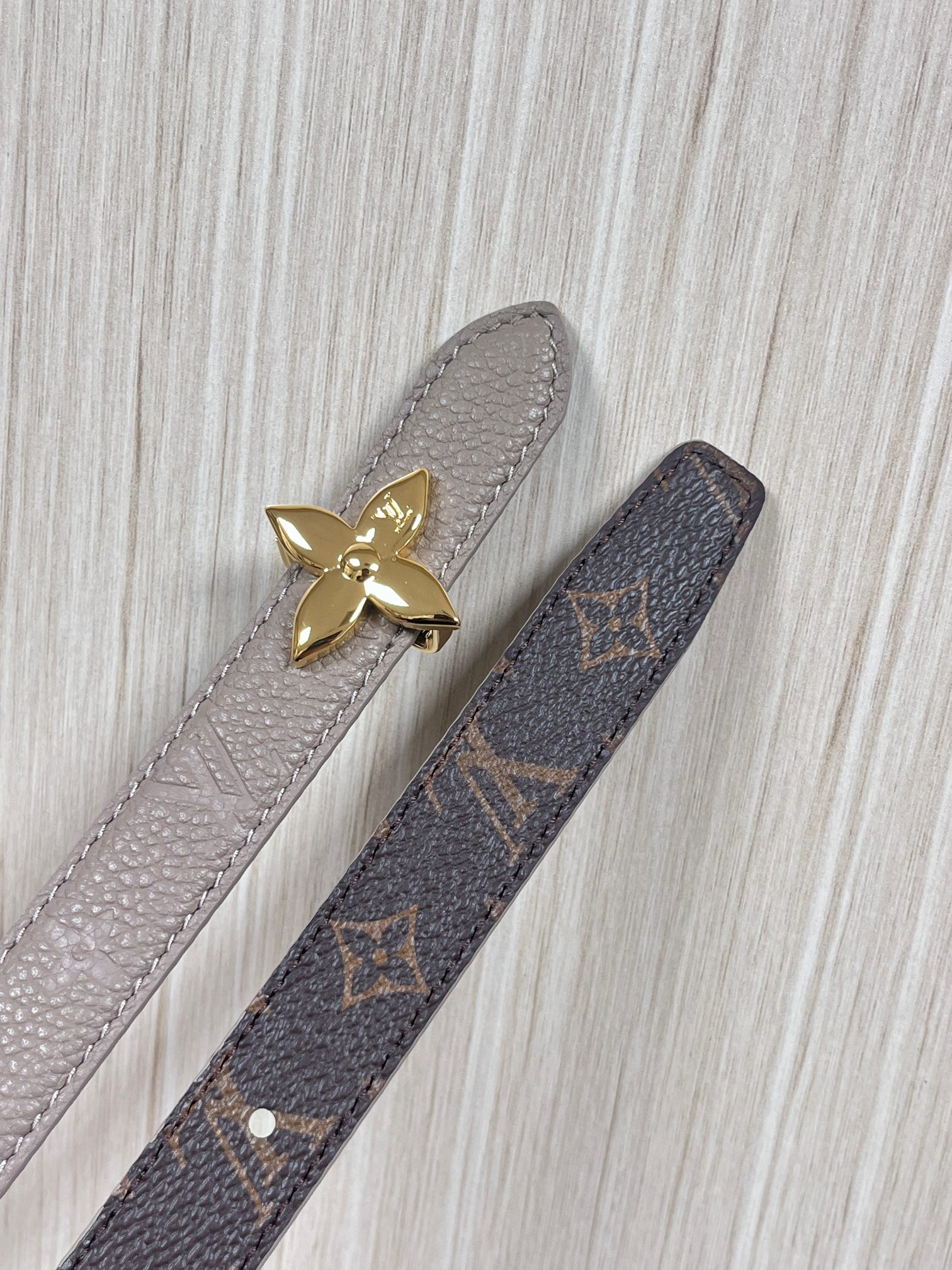 Female Basic Belt Cow Leather Gray