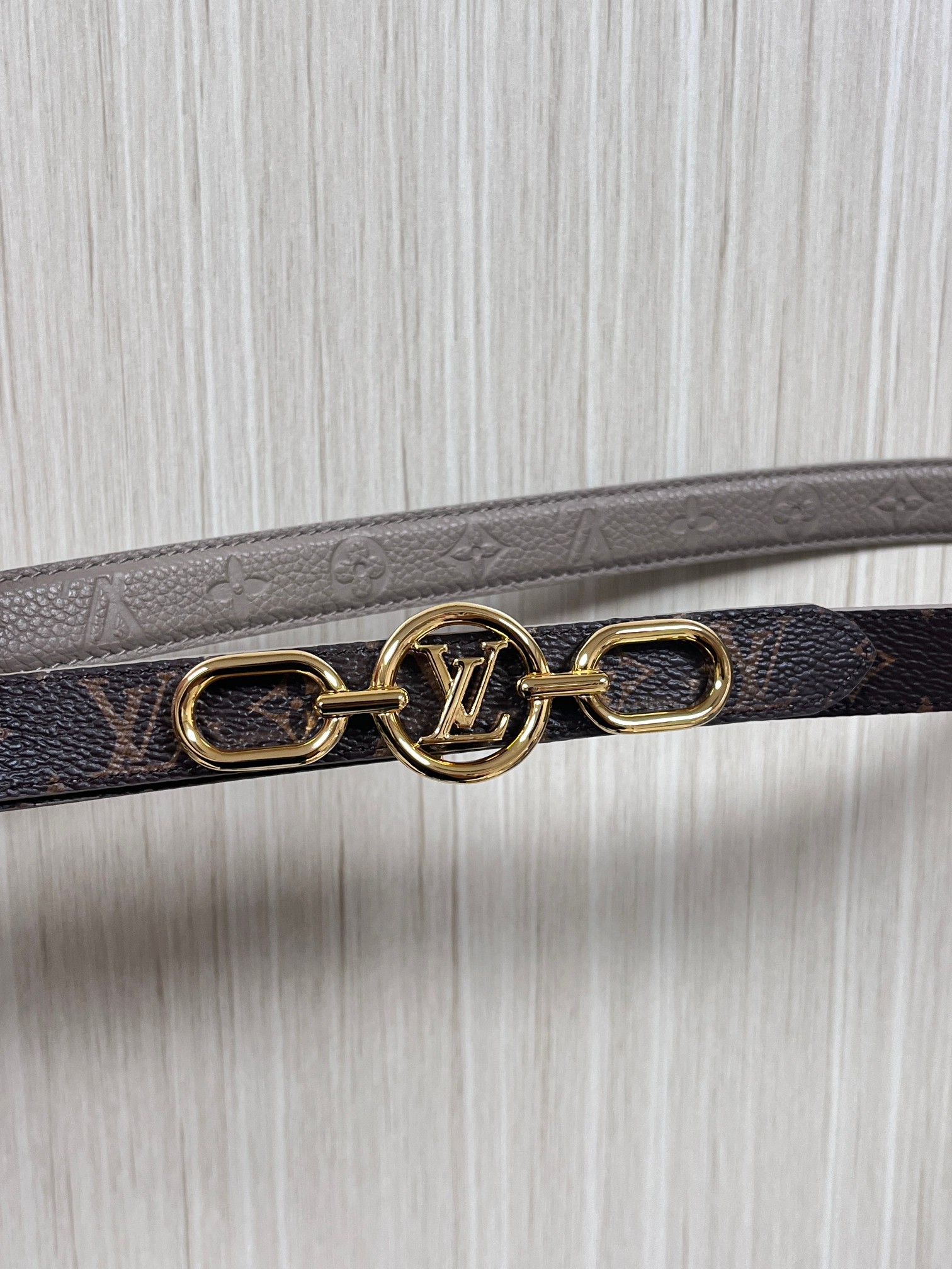 Female Basic Belt Cow Leather Gray