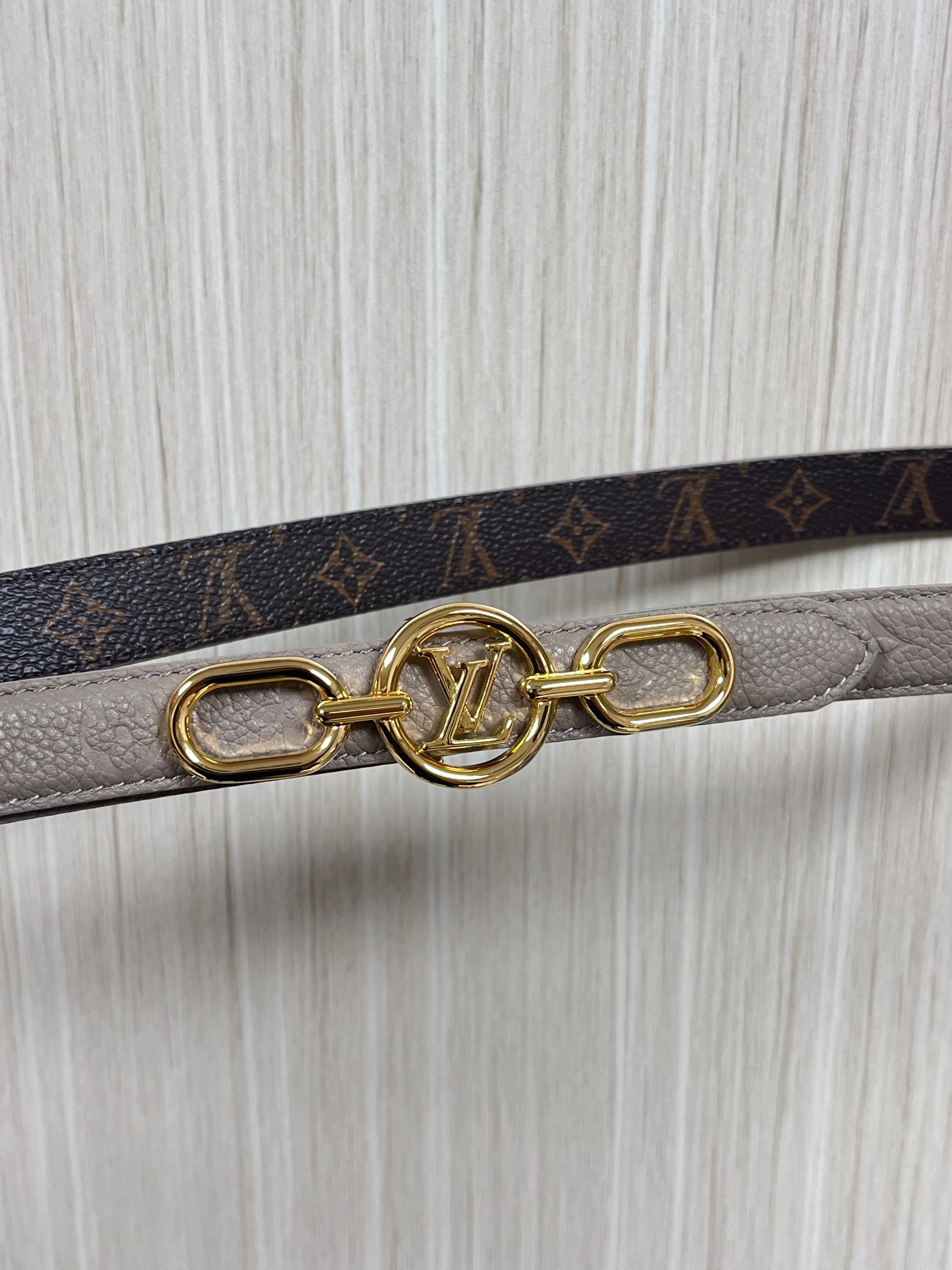 Female Basic Belt Cow Leather Gray