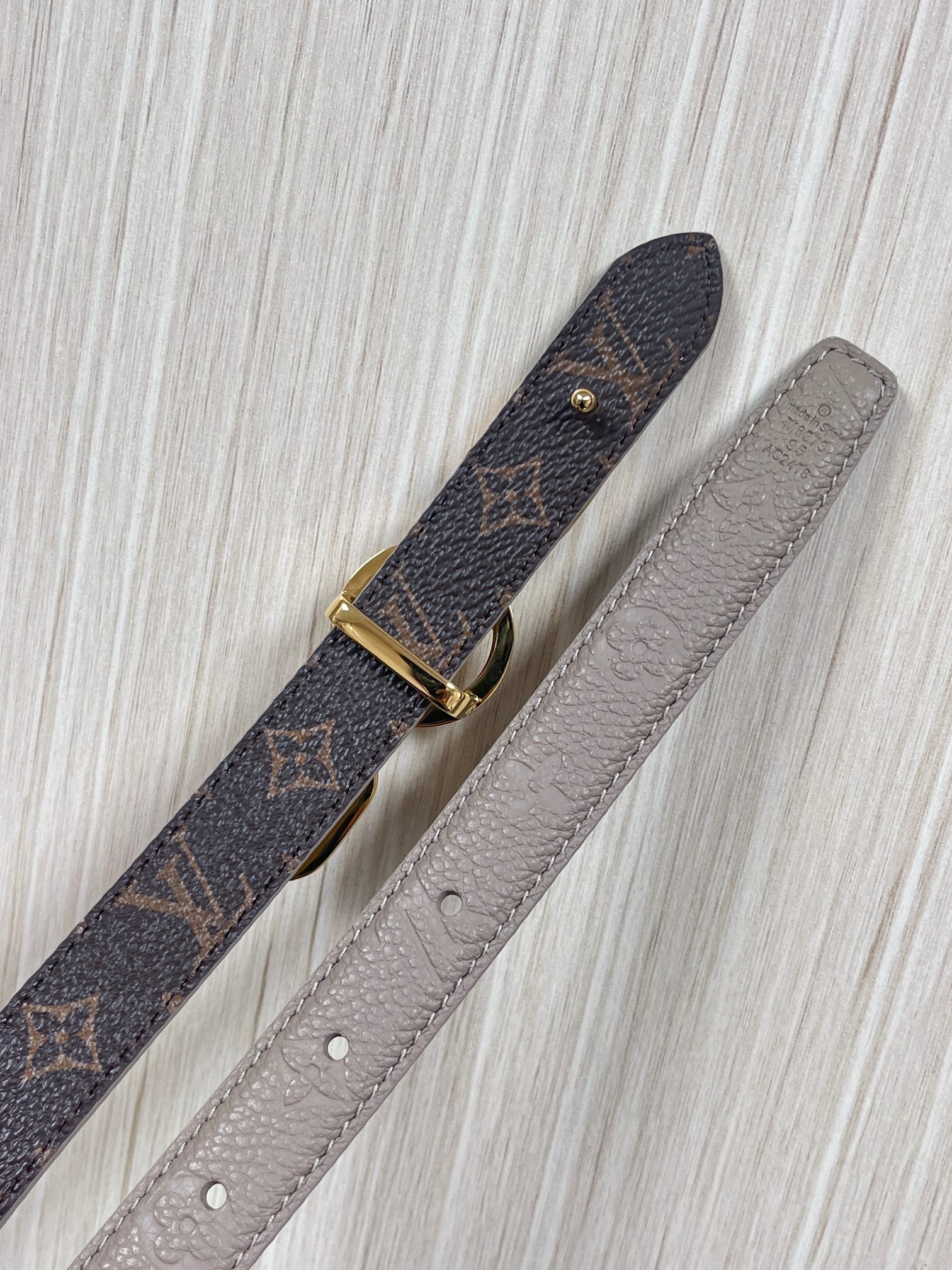Female Basic Belt Cow Leather Gray