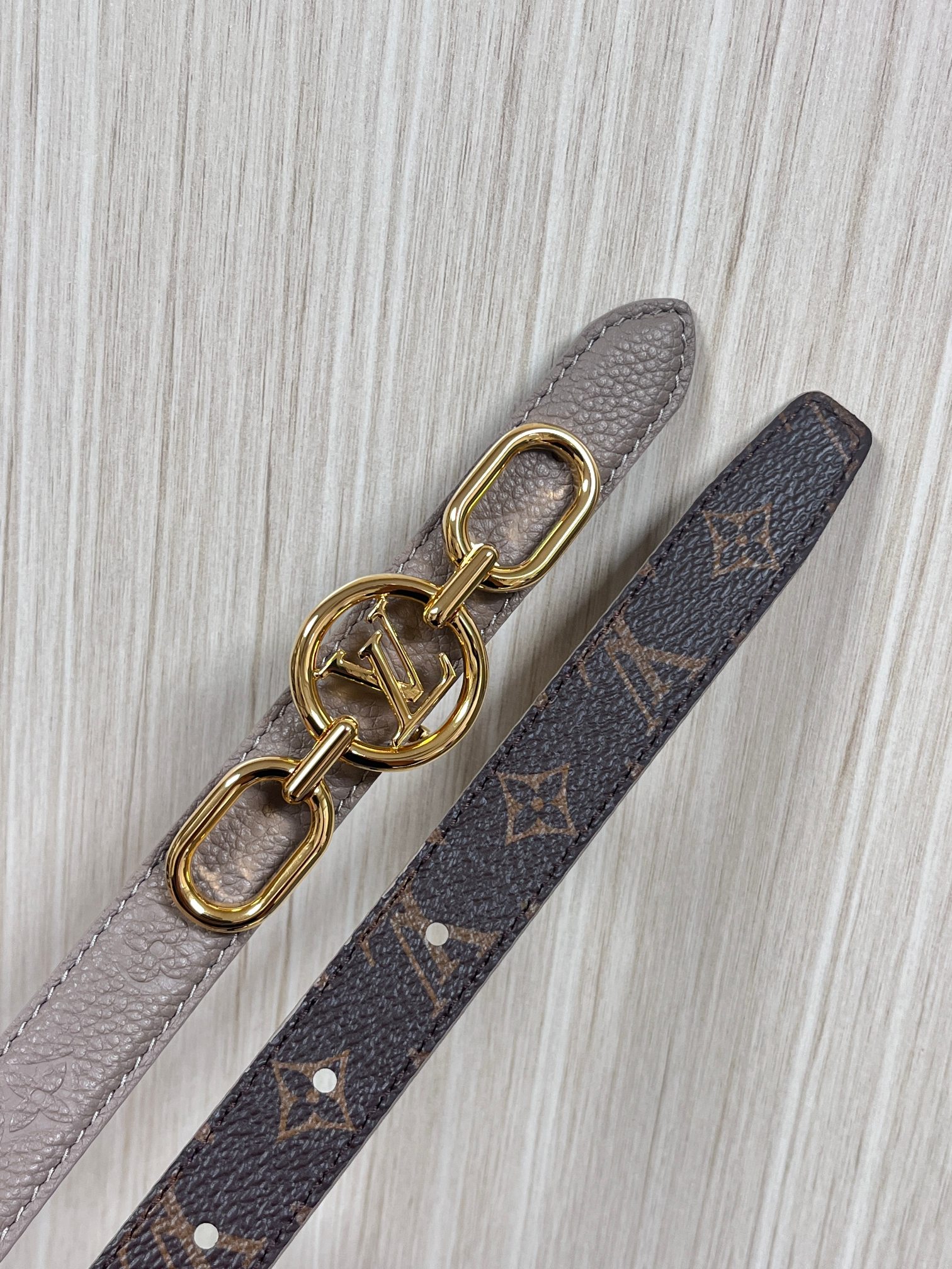 Female Basic Belt Cow Leather Gray