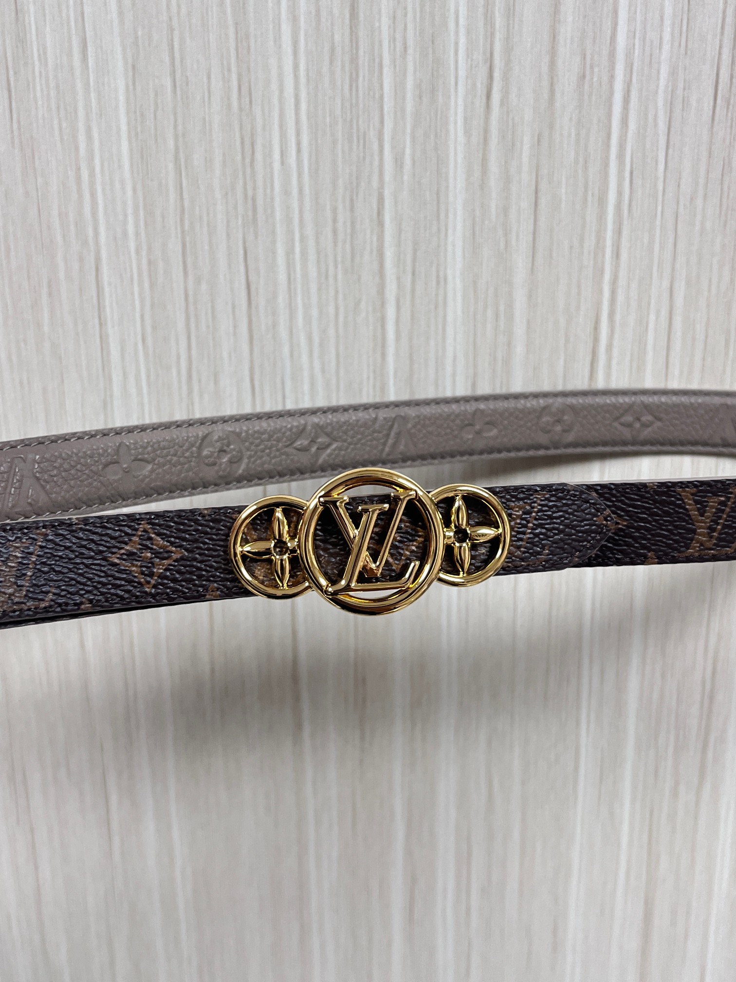 Female Basic Belt Cow Leather Gray