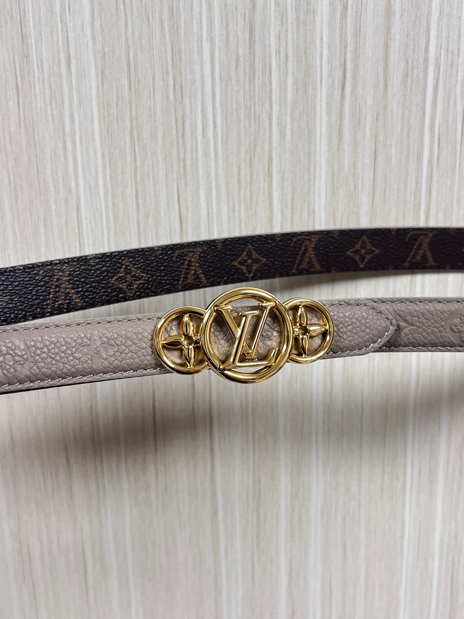 Female Basic Belt Cow Leather Gray