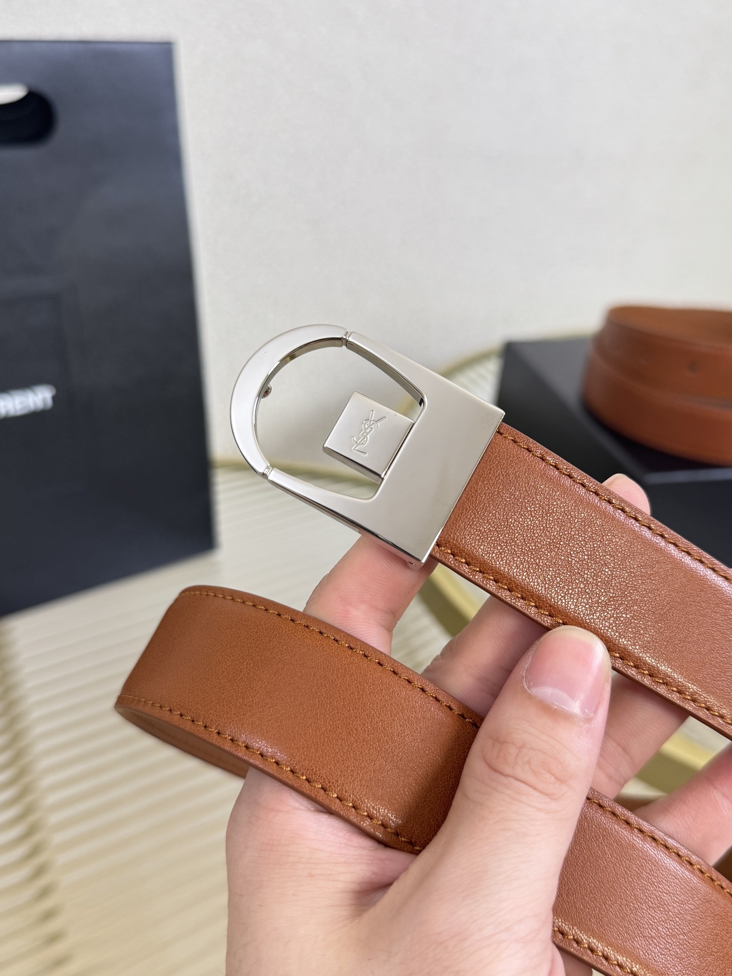 Saint Laurent Female Leather Belt S-m-l