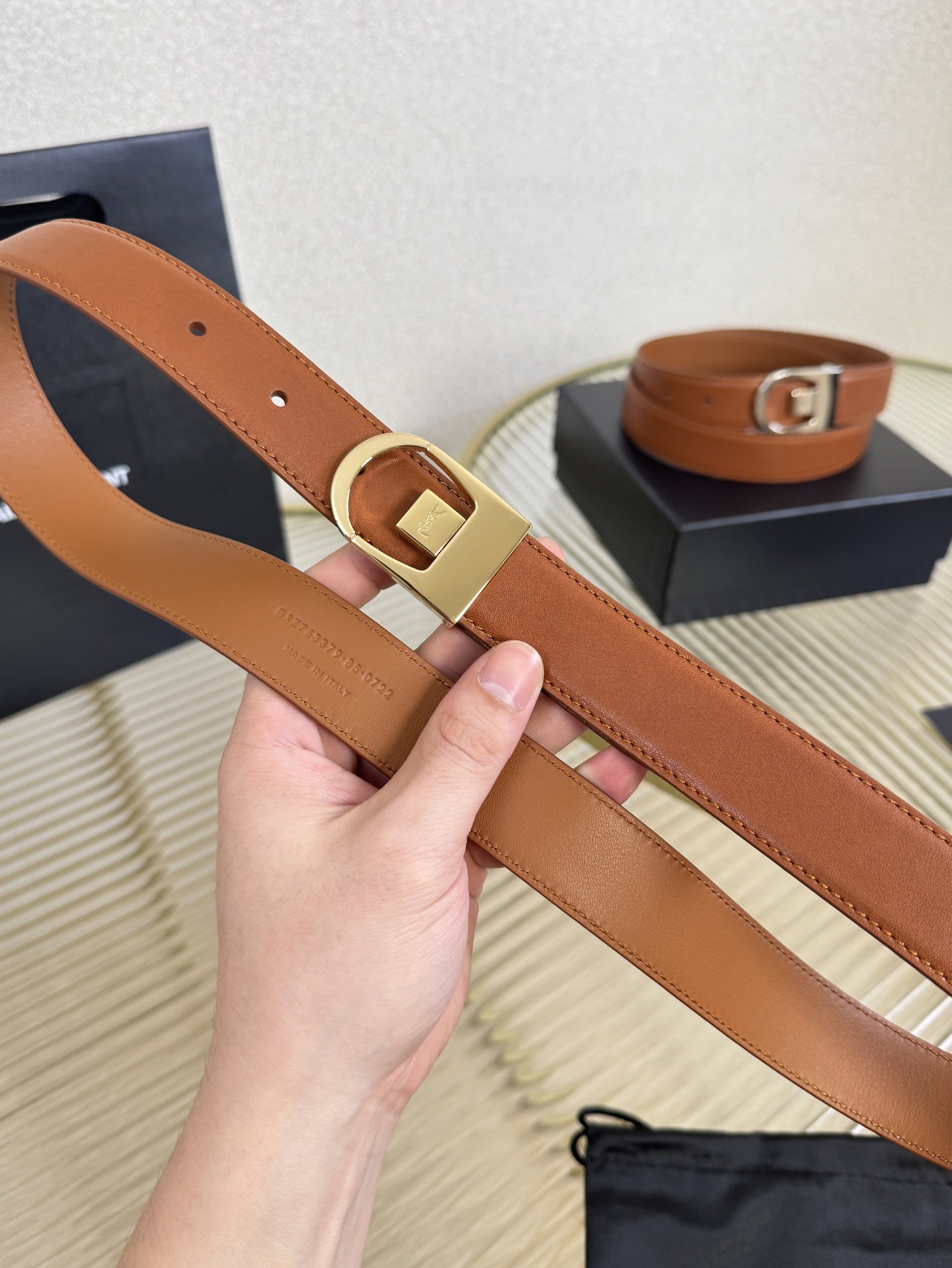 Saint Laurent Female Leather Belt S-m-l