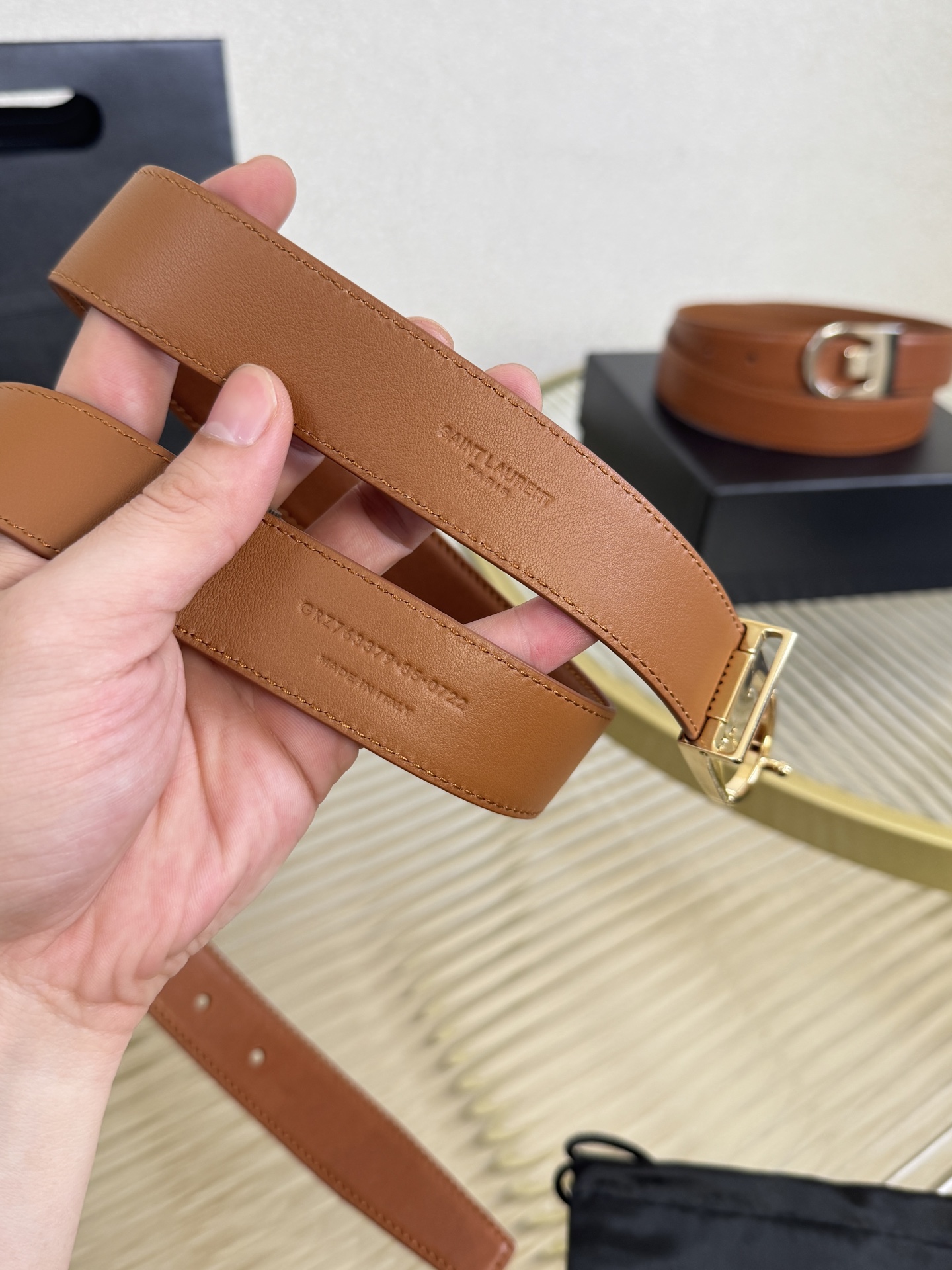 Saint Laurent Female Leather Belt S-m-l