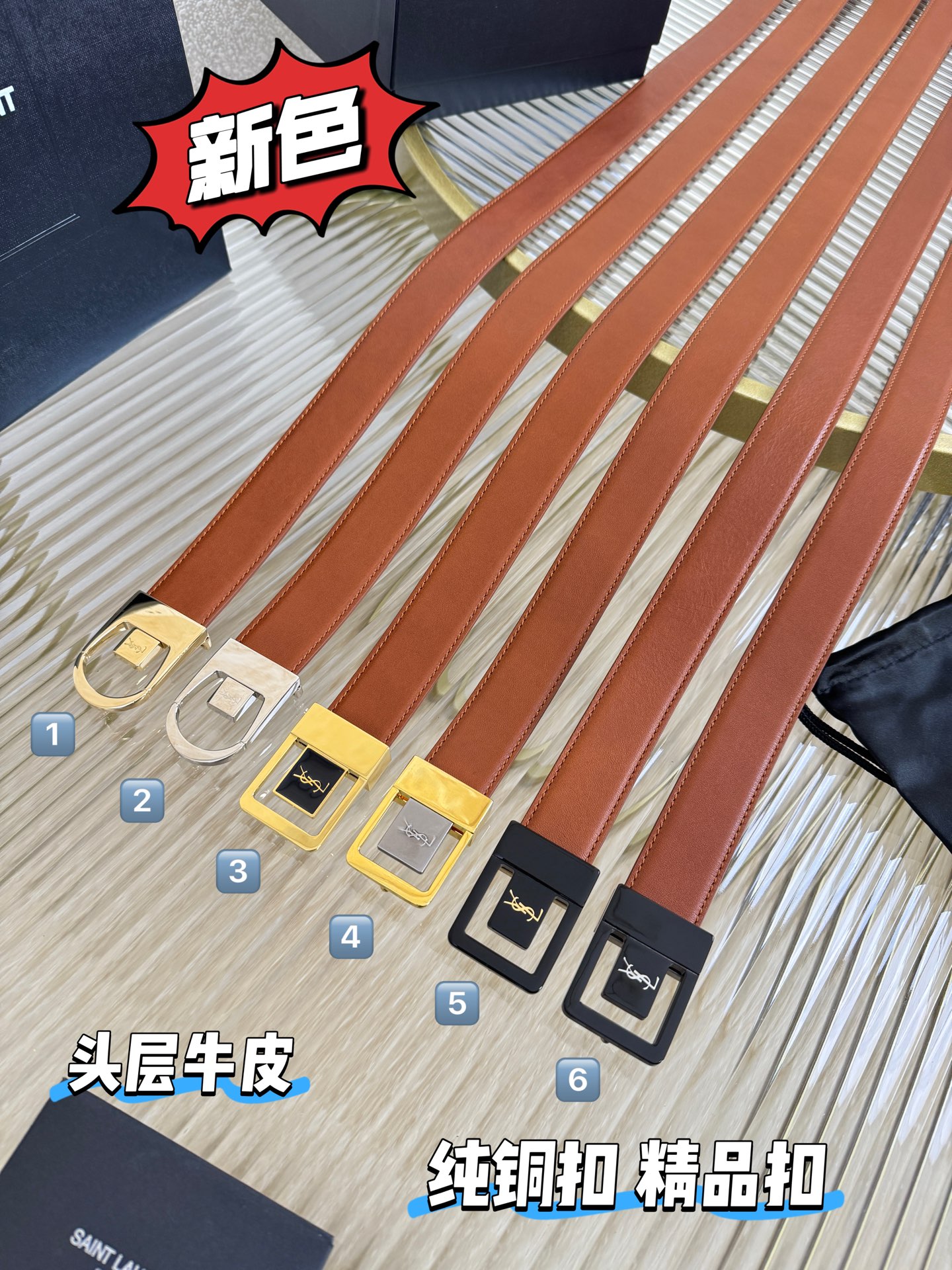 Saint Laurent Female Leather Belt S-m-l