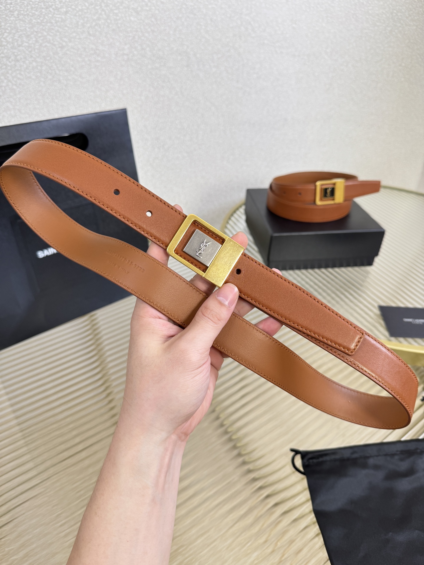 Saint Laurent Female Leather Belt S-m-l