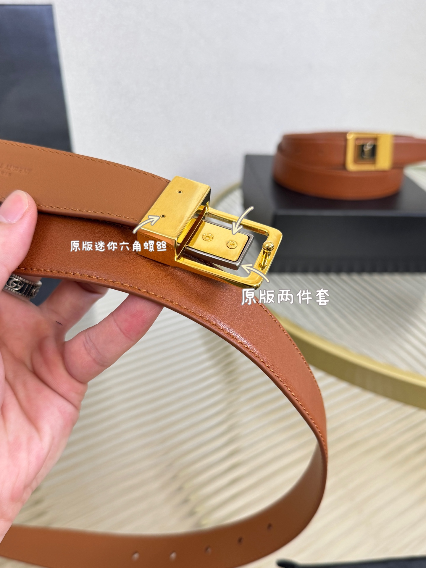 Saint Laurent Female Leather Belt S-m-l