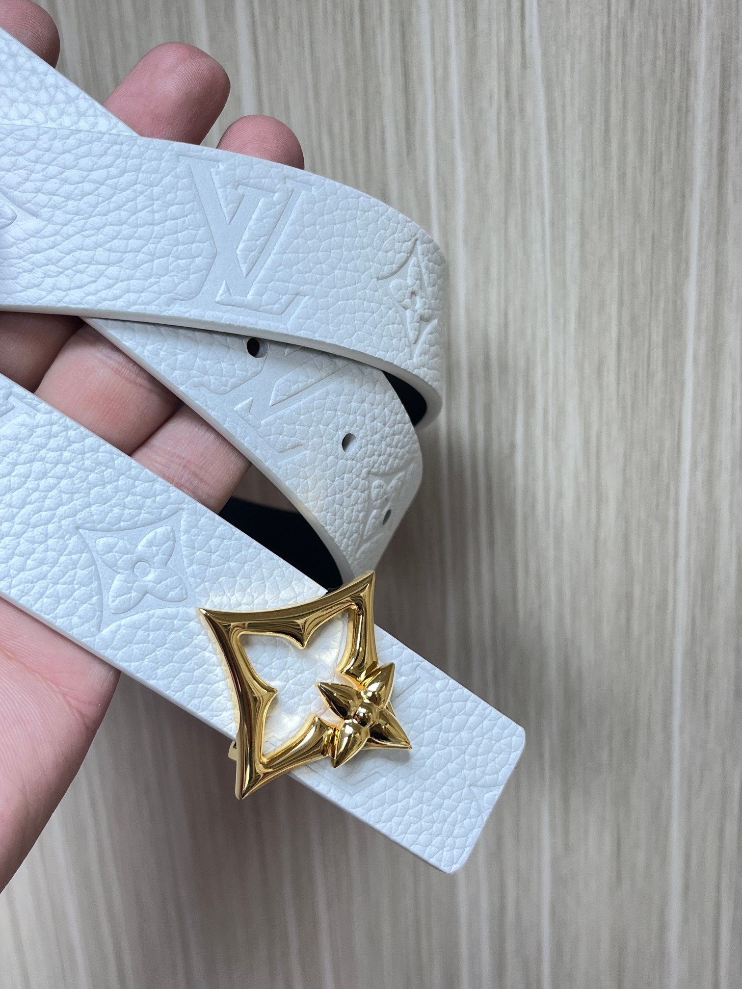 Female Basic Belt Cow Leather White